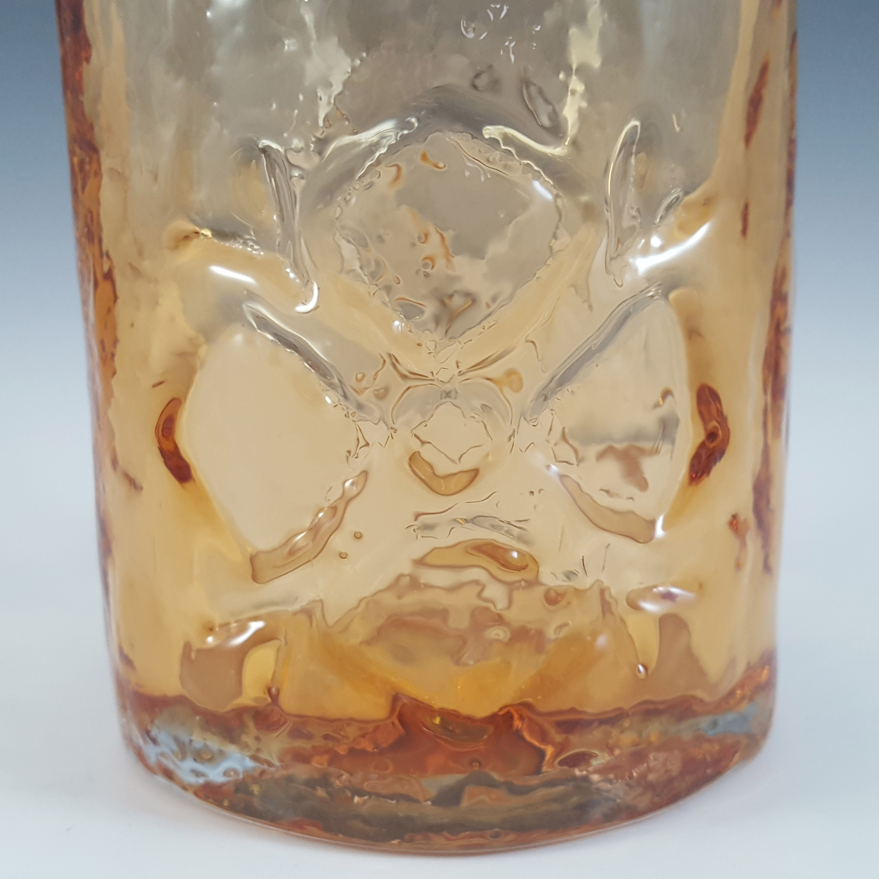 MARKED Wedgwood / Stennett-Willson Topaz Glass Textured Vase RSW25 - Click Image to Close