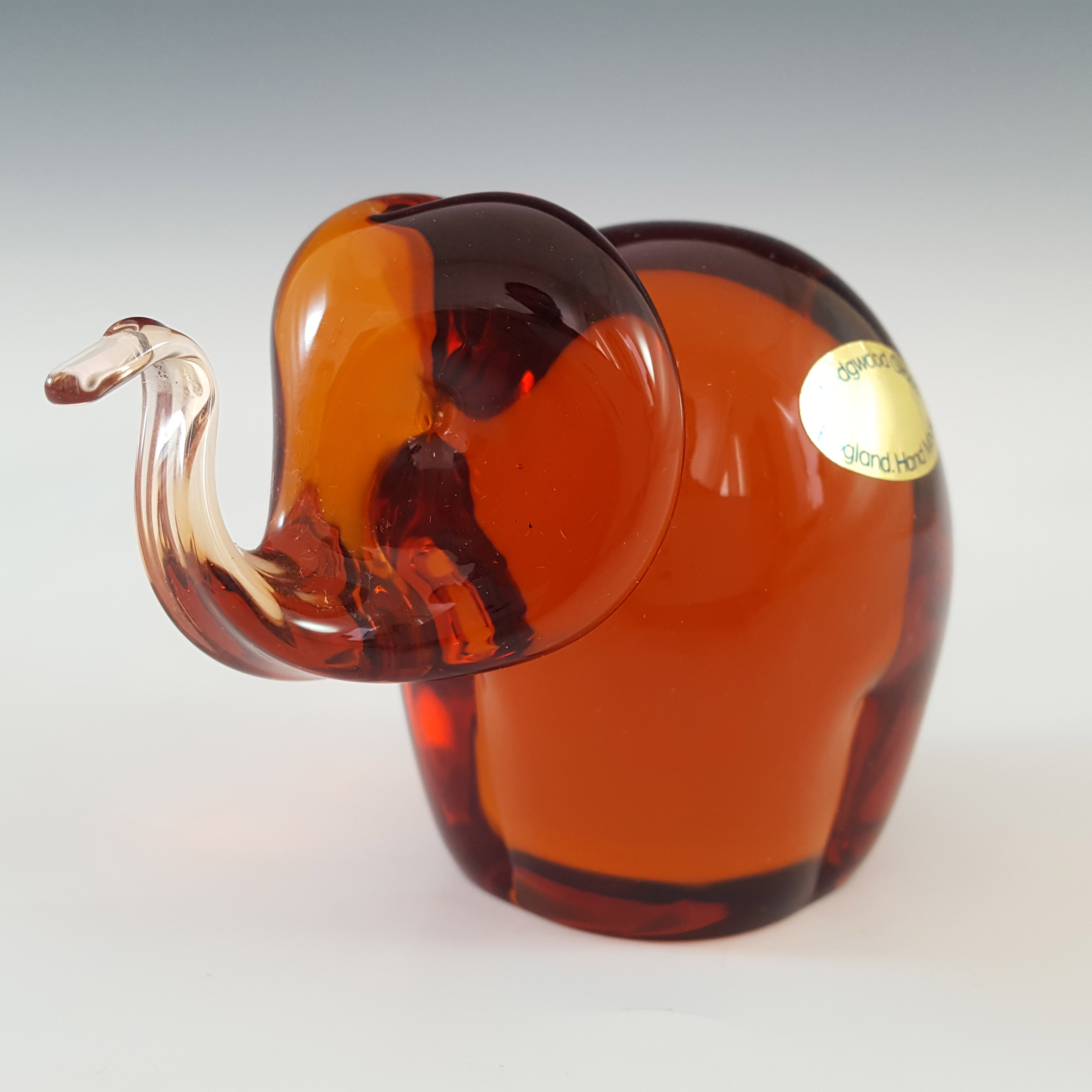 (image for) Wedgwood Lilliput Topaz Glass Elephant L5005 - Marked - Click Image to Close