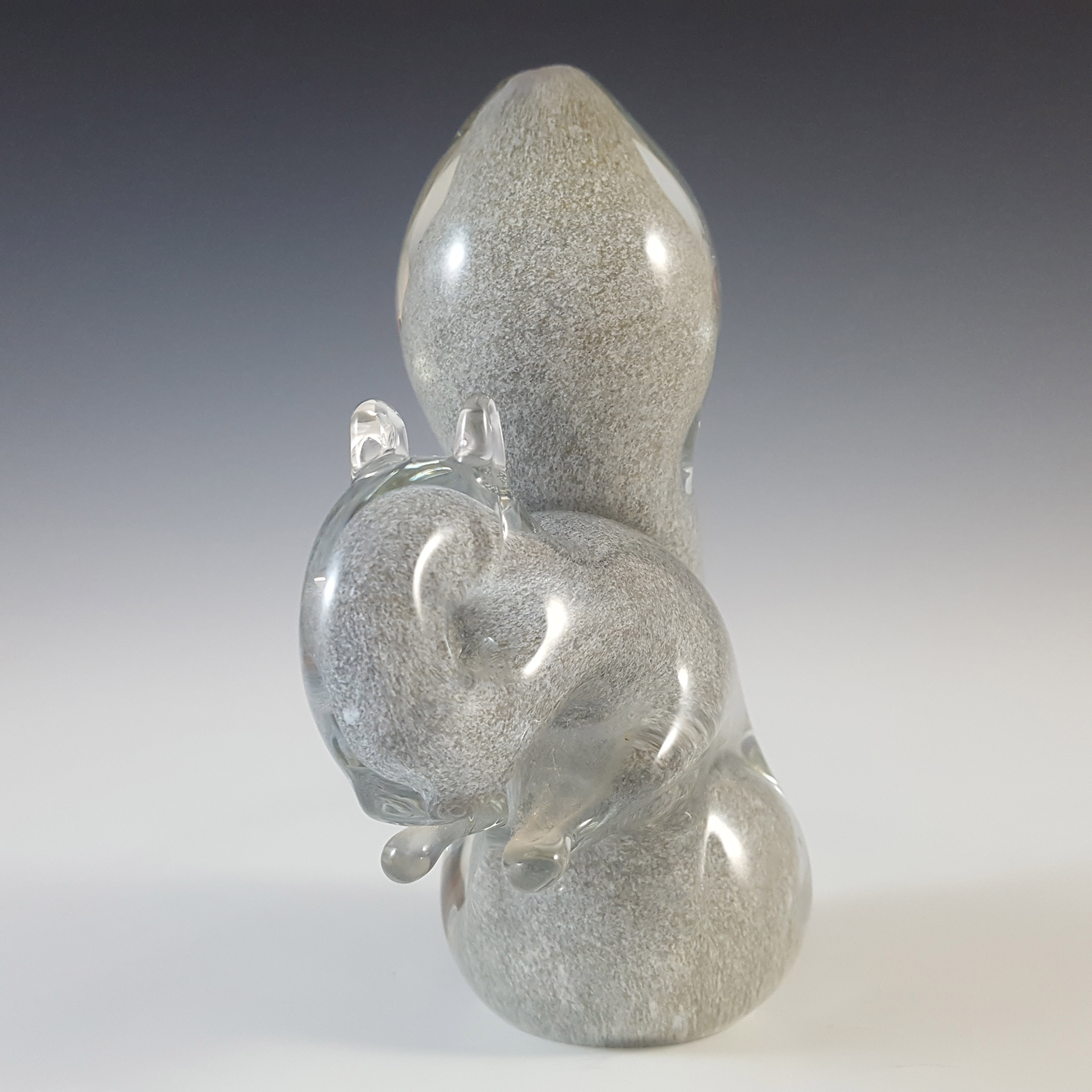 (image for) MARKED Wedgwood Grey Glass Squirrel Paperweight RSW410 - Click Image to Close