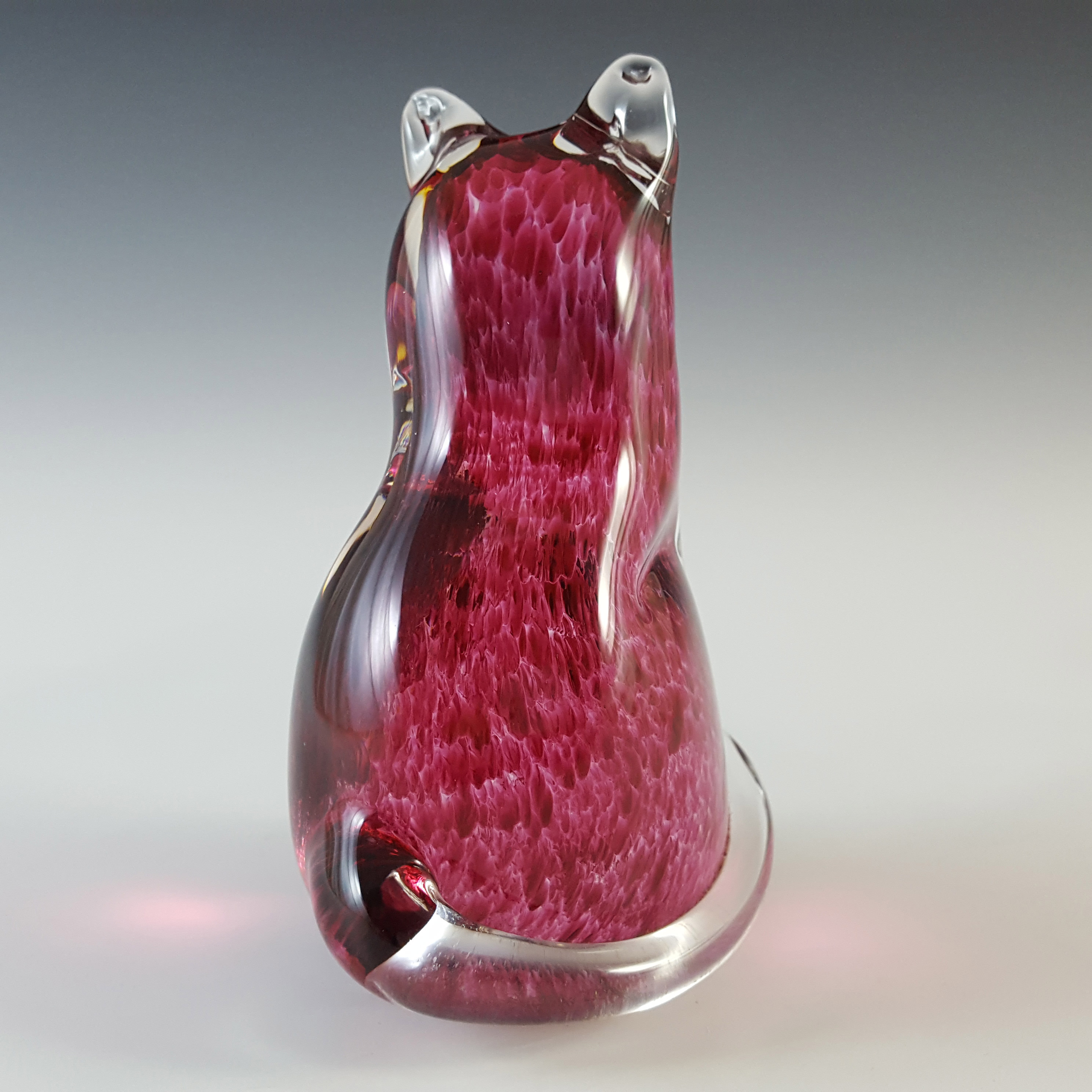 (image for) Wedgwood Speckled Pink Glass Cat RSW406 or SG440 - Marked - Click Image to Close