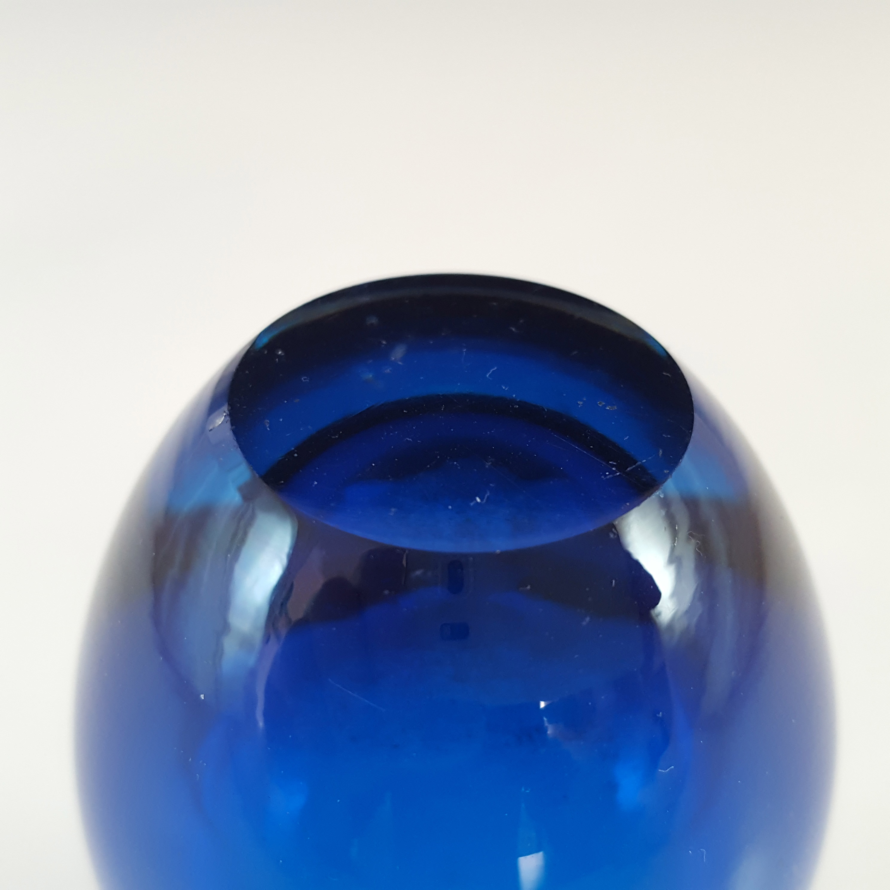 (image for) Whitefriars #9497 Blue Cased Glass Vase - Click Image to Close