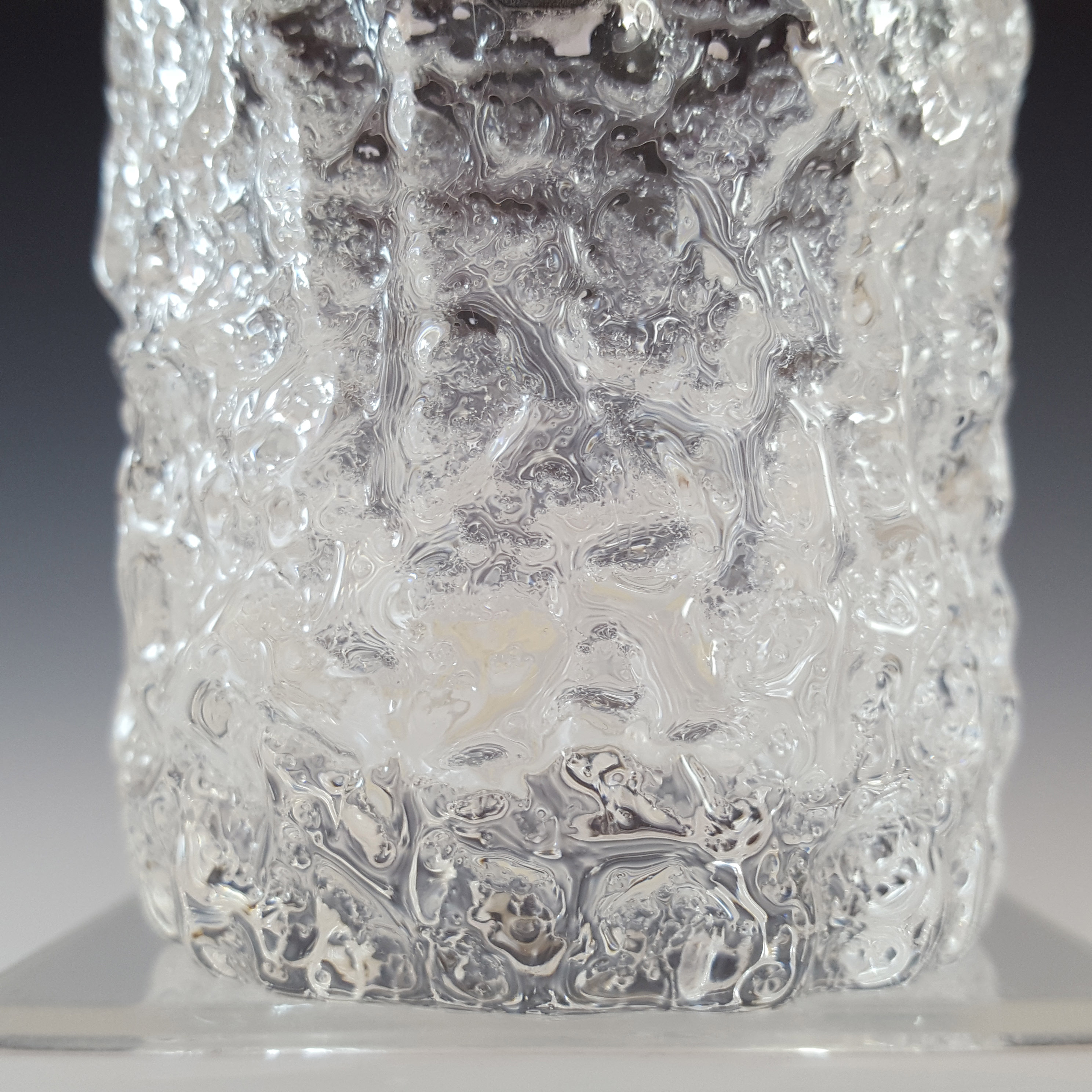 (image for) Whitefriars #M32 Textured Glass Glacier Whisky Tumbler - Labelled - Click Image to Close