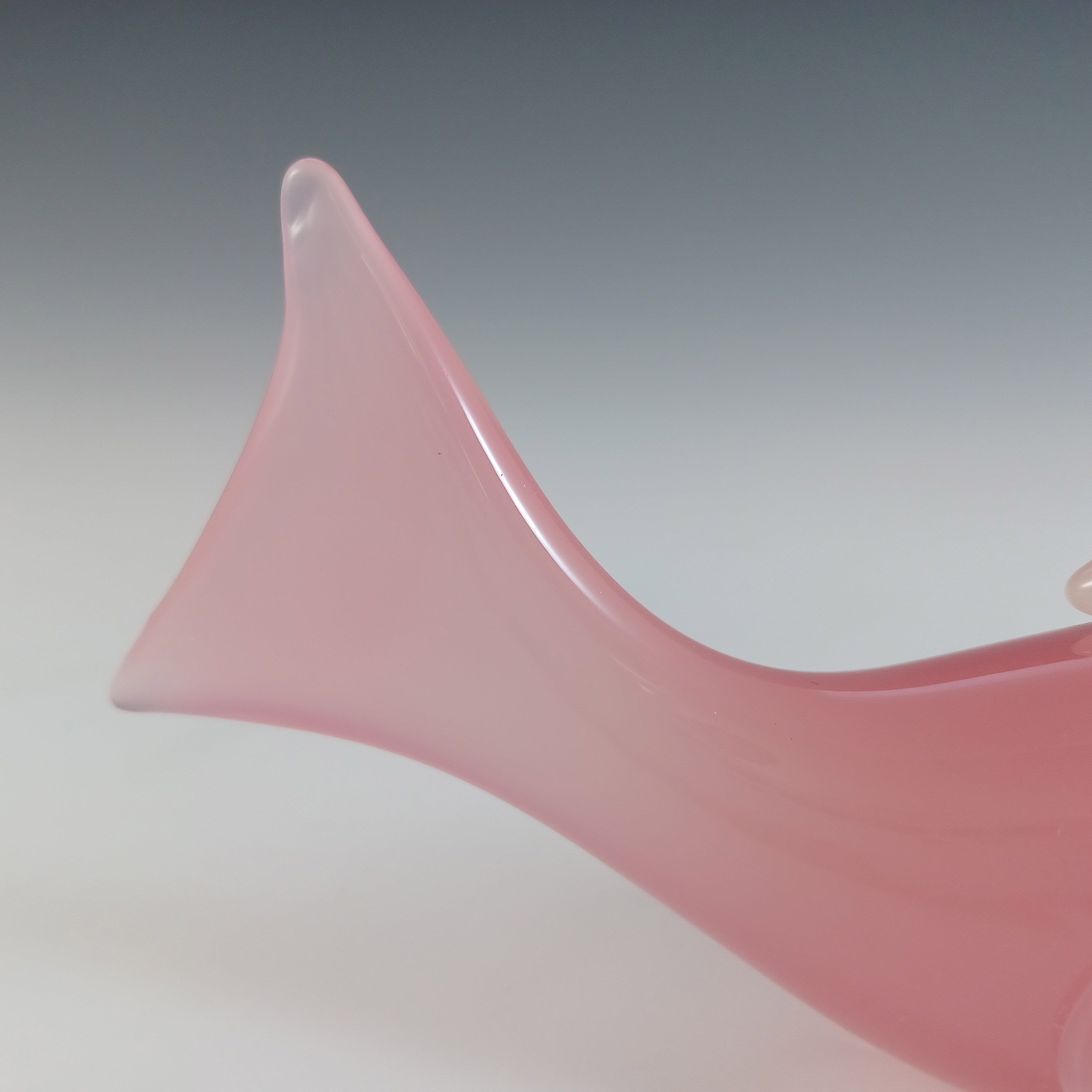 Archimede Seguso Murano Alabastro Pink Glass Fish Sculpture - Click Image to Close