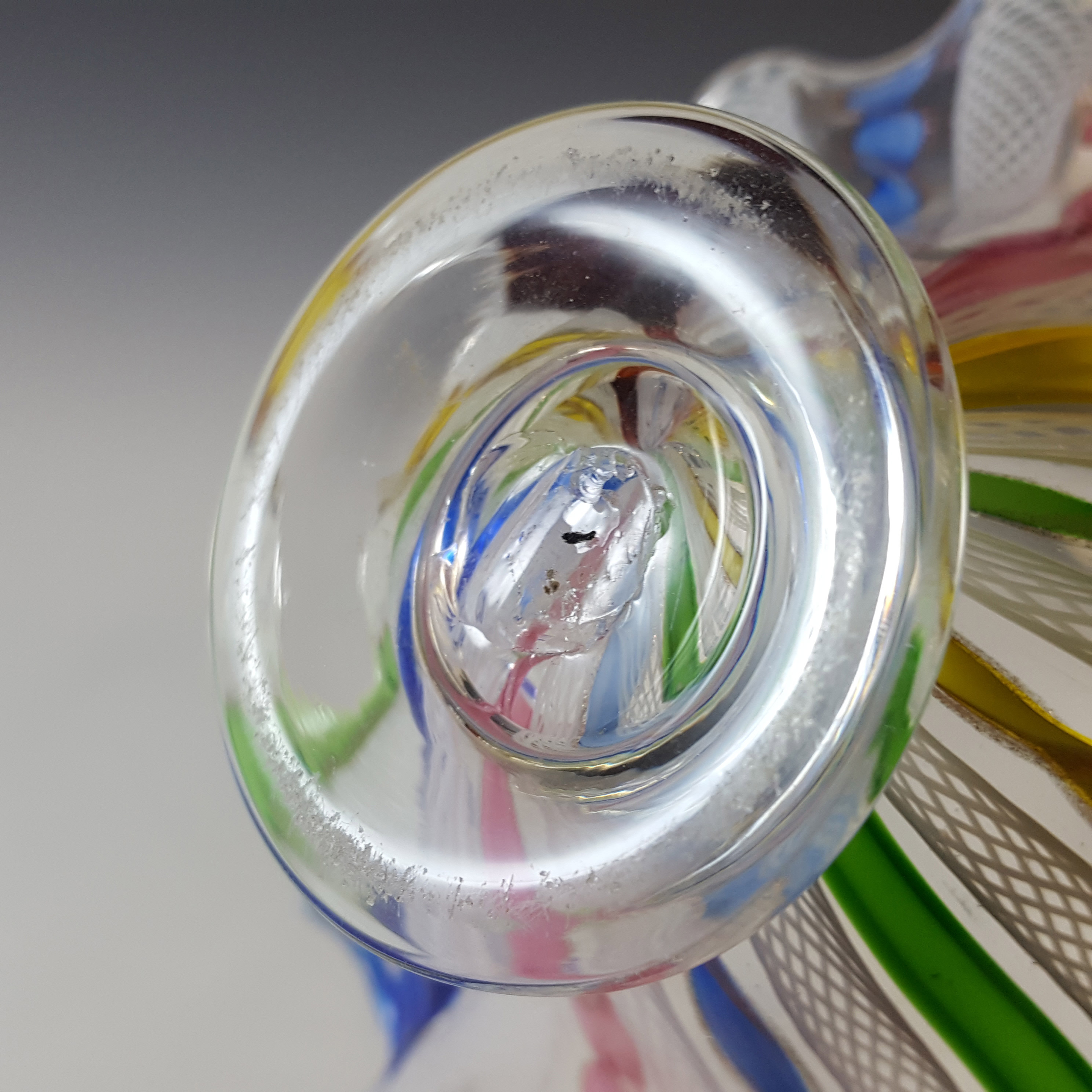 AVEM Murano Multicoloured Glass Zanfirico Filigree Bowl - Click Image to Close