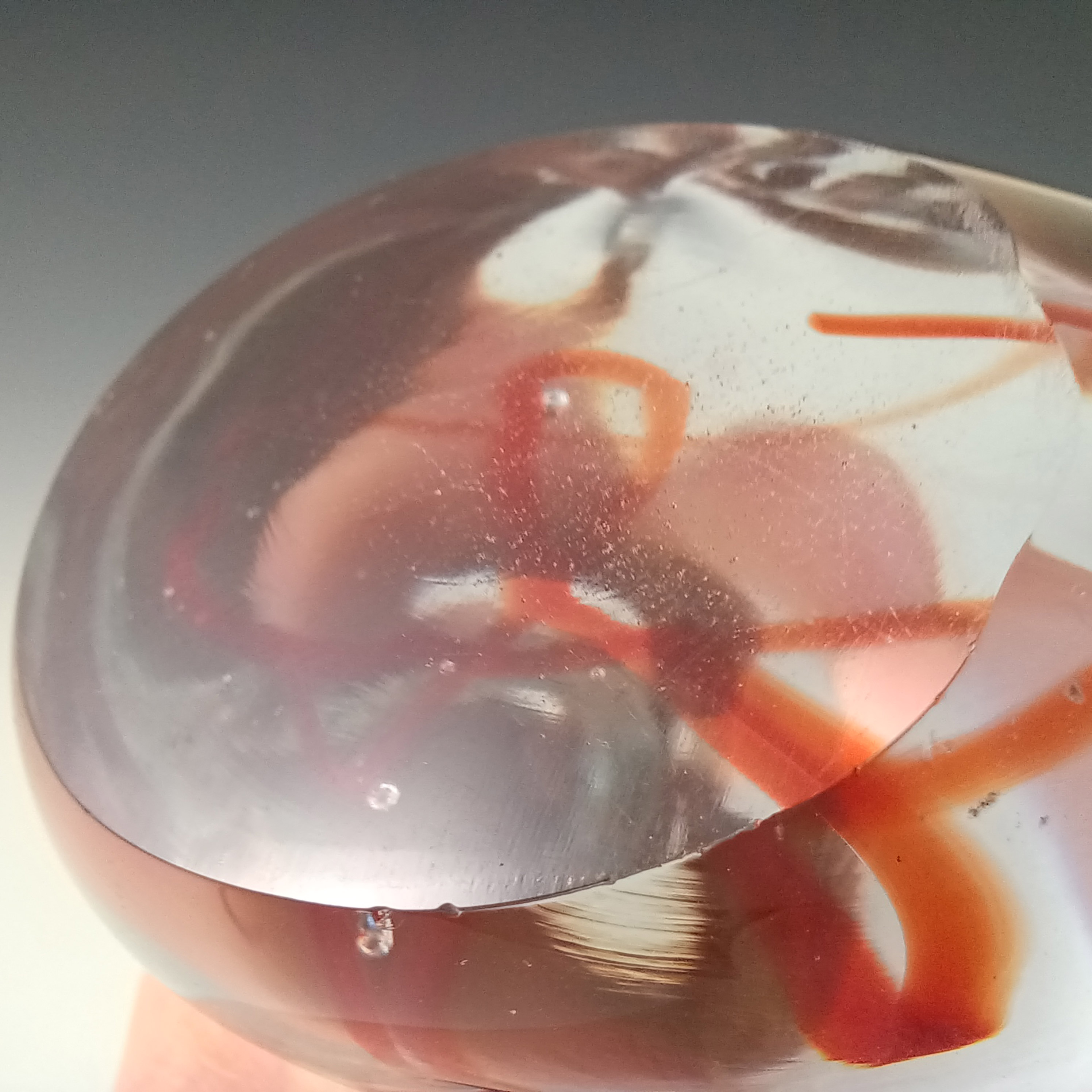 (image for) Vintage Red & Clear Glass Bird Paperweight Sculpture - Click Image to Close