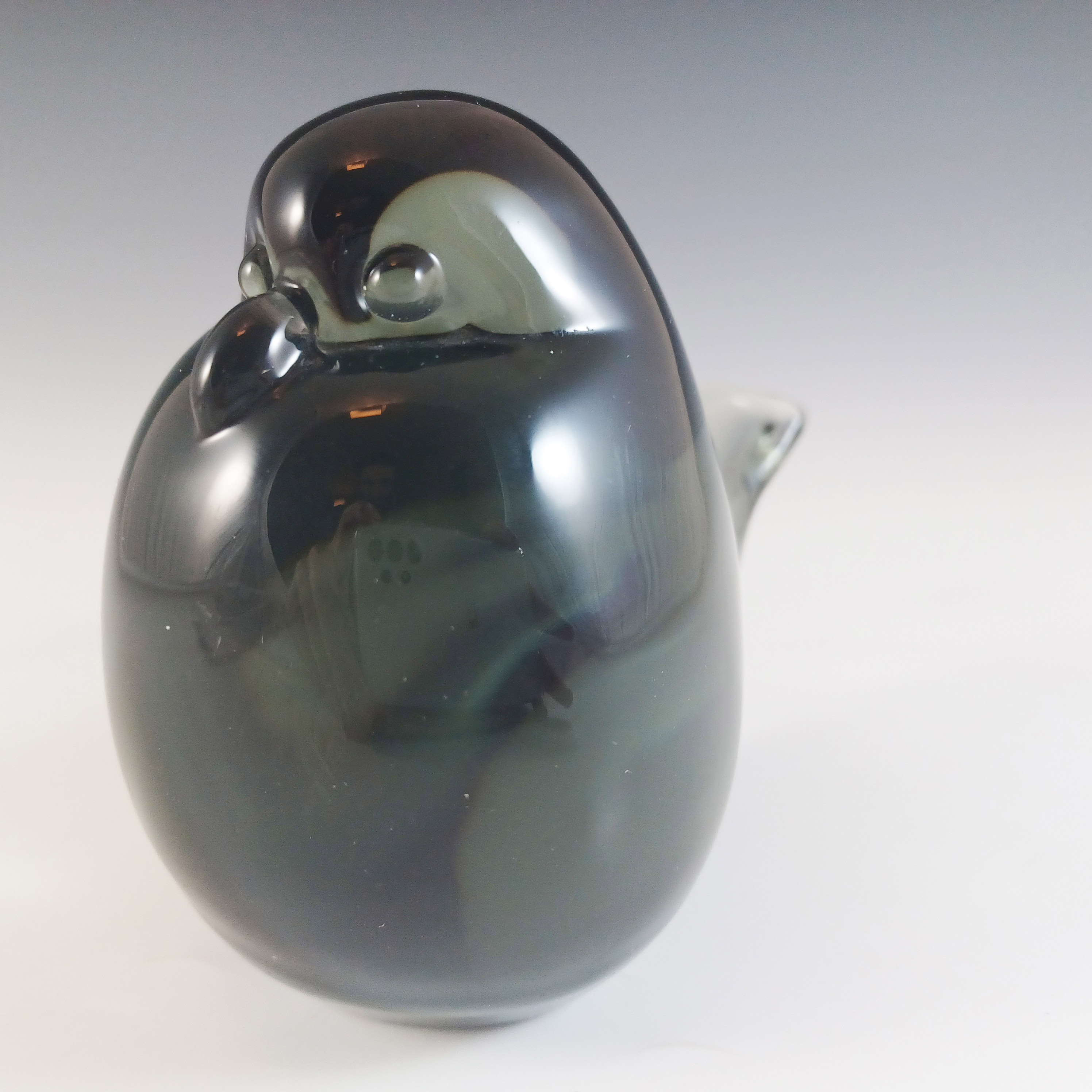 (image for) SIGNED Franco Bottaro Smoky Murano Glass Bird Sculpture - Click Image to Close