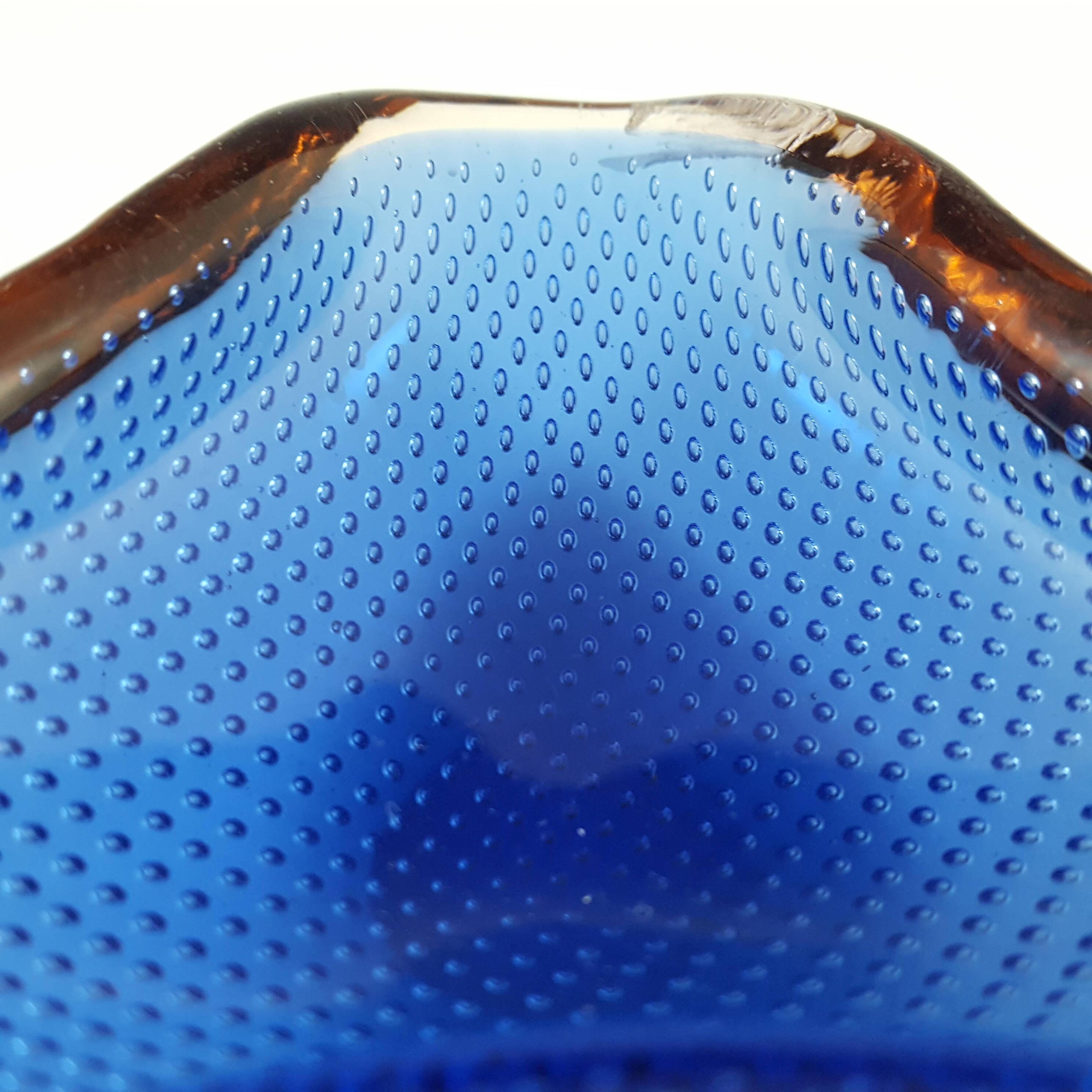 (image for) Ferro Italarts Murano Blue & Pink Glass Bubble Bowl - Click Image to Close