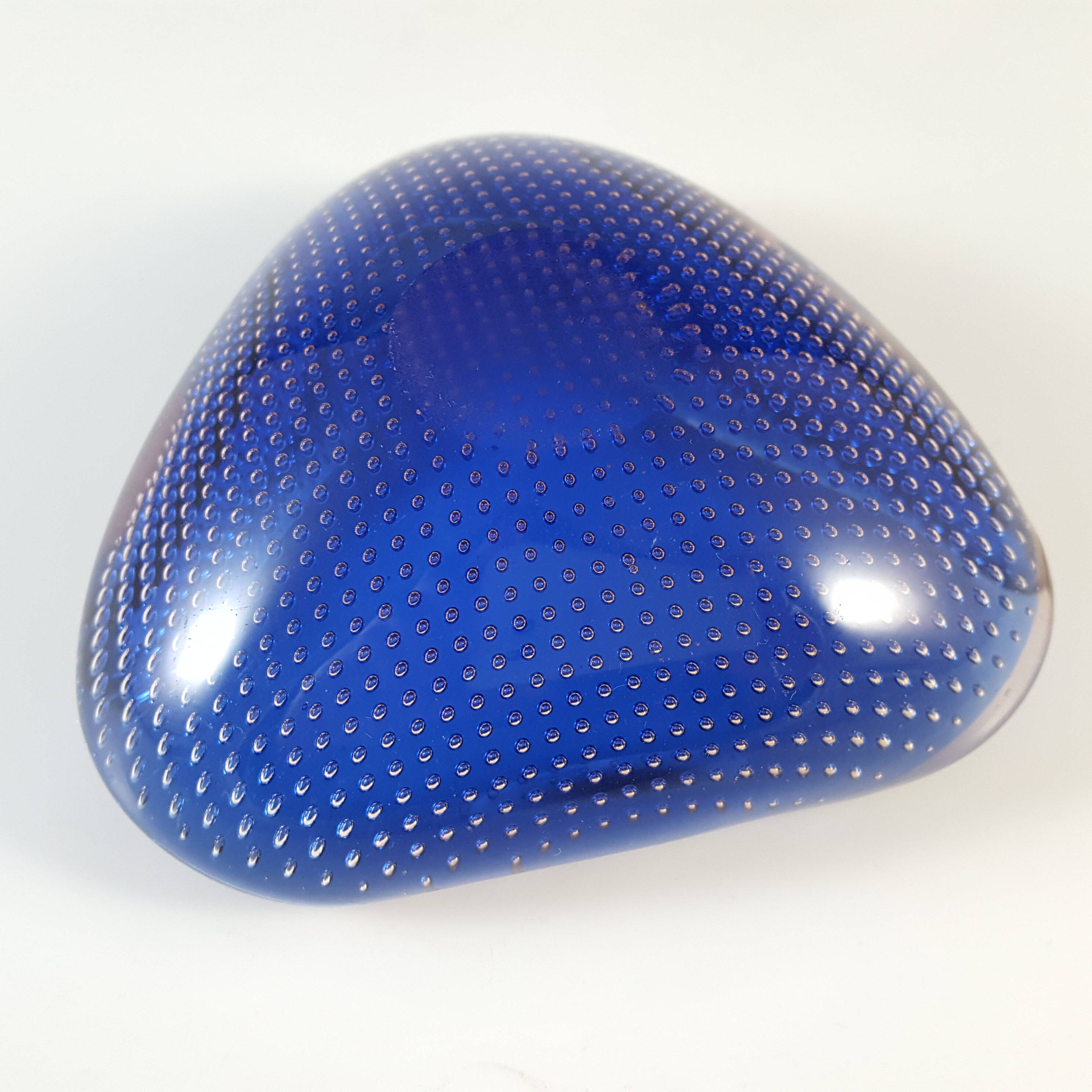 Ferro Italarts Murano Blue & Pink Glass Bullicante Bowl - Click Image to Close