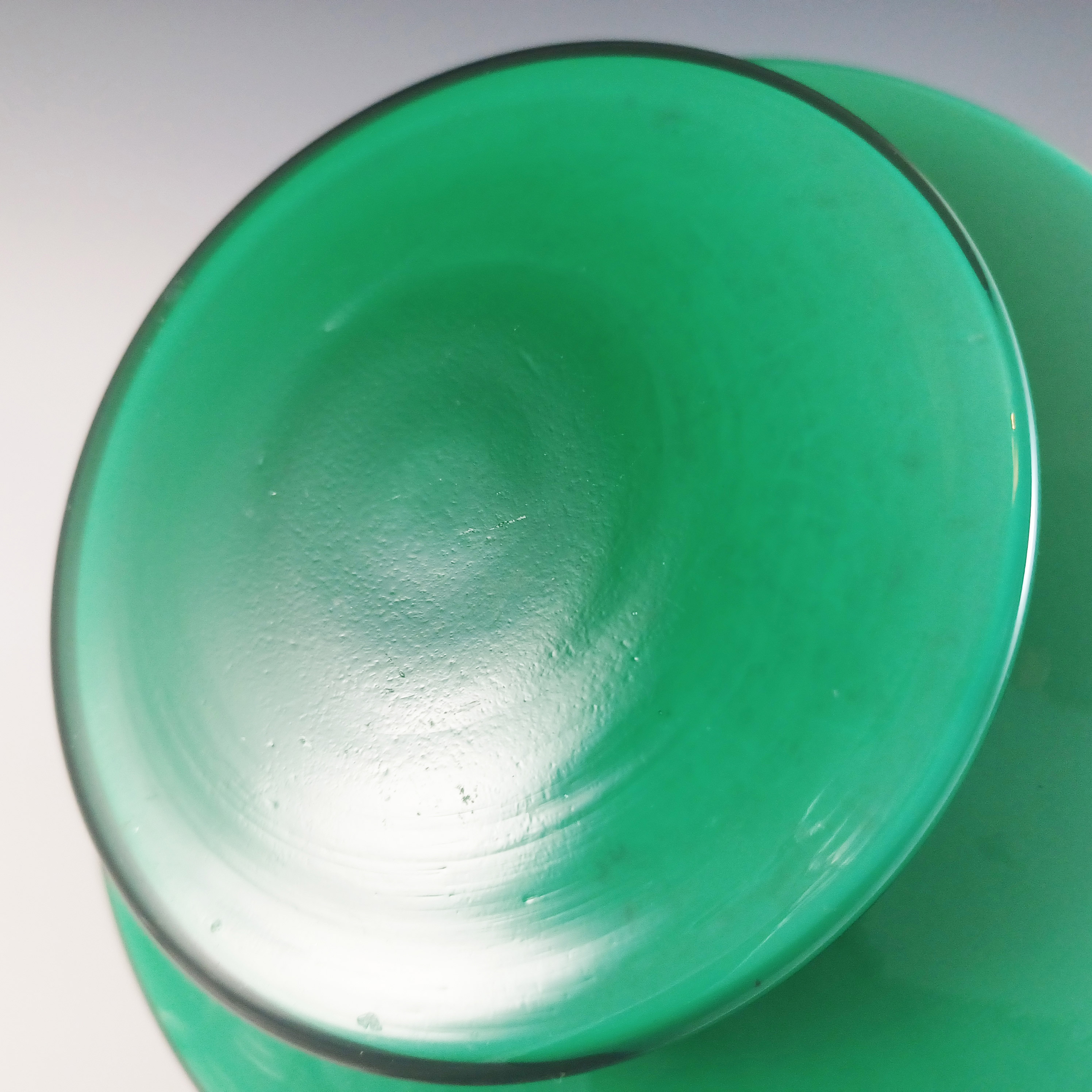 (image for) Empoli Italian Scandinavian Style Green Cased Glass Vase - Click Image to Close