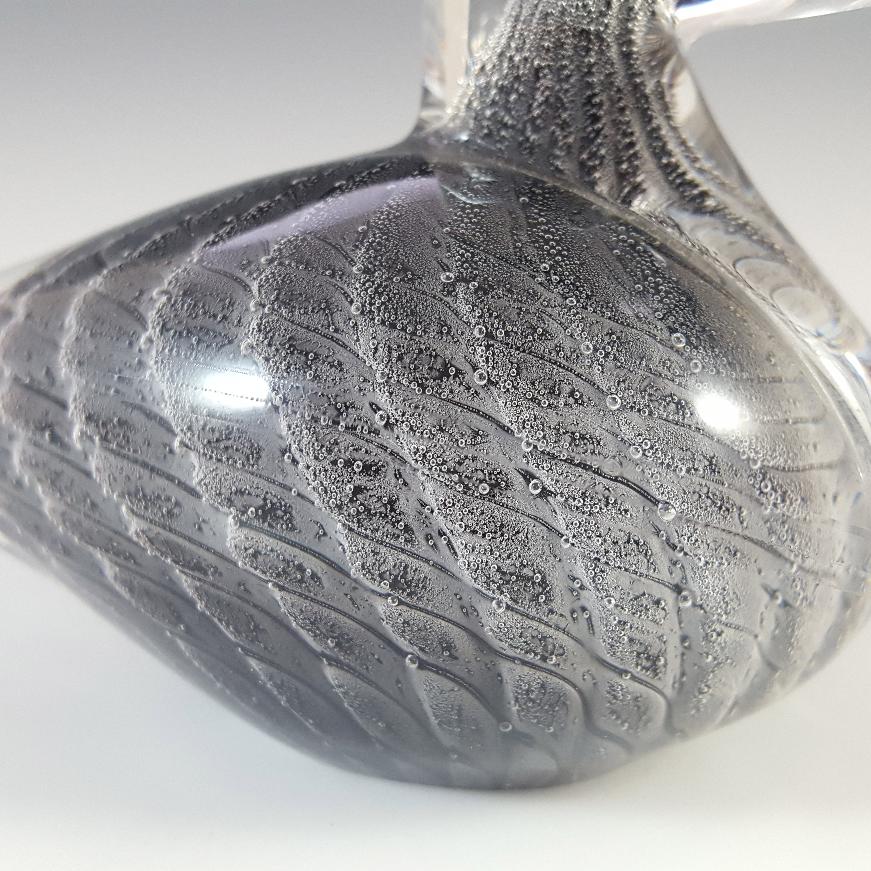 (image for) SIGNED Marcolin / FM Konstglas Fumato Glass Bird #M501 - Click Image to Close