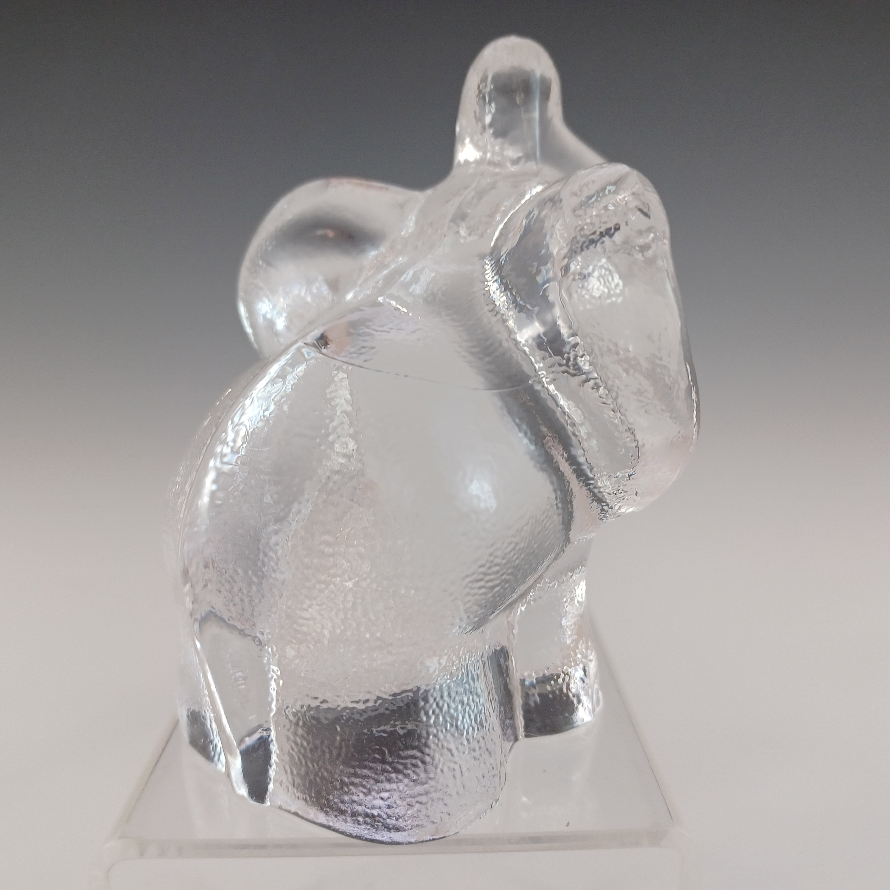MARKED Goebel German Glass Elephant Sculpture - Click Image to Close