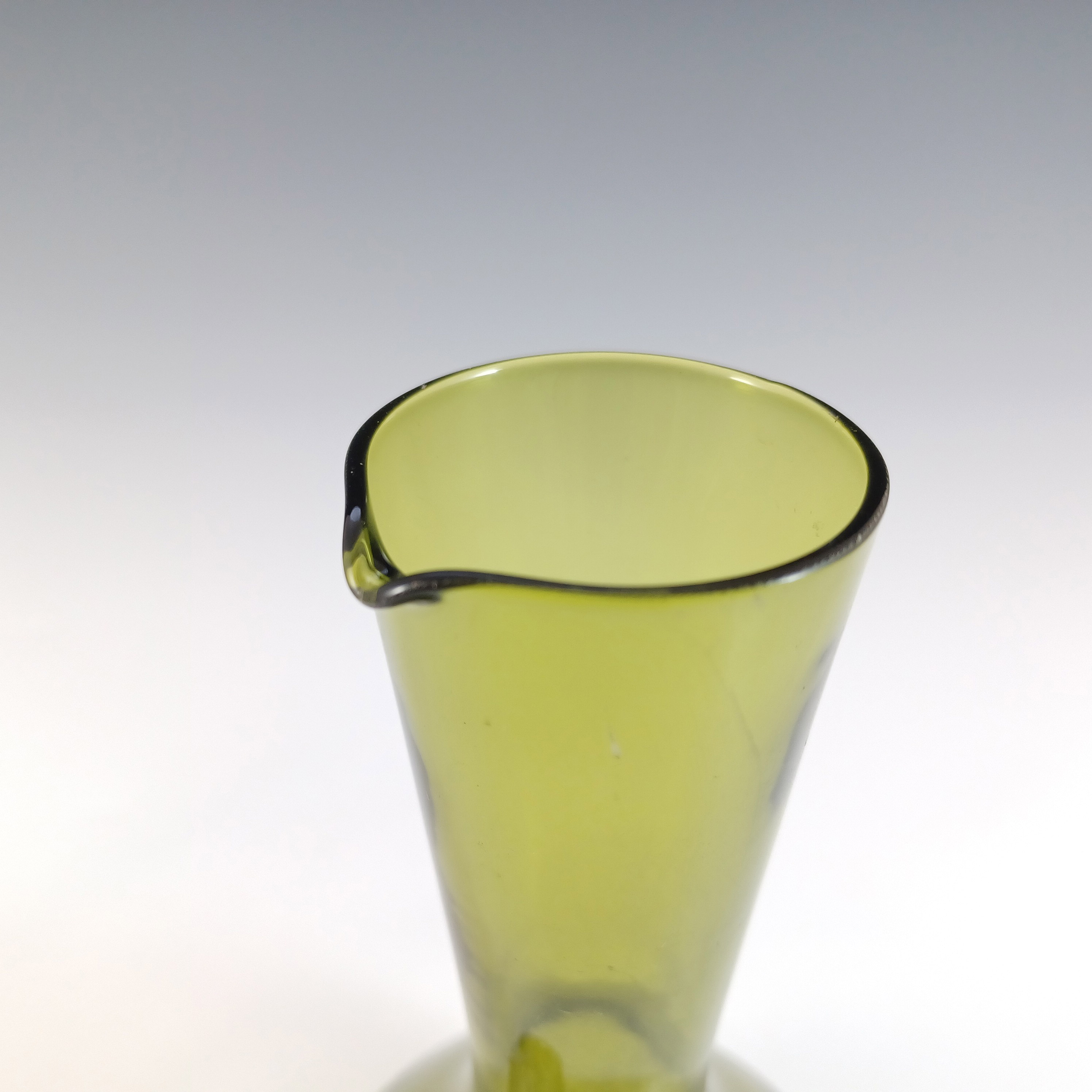 Kastrup / Holmegaard Jacob E. Bang "Antique Green" Glass Vase - Click Image to Close