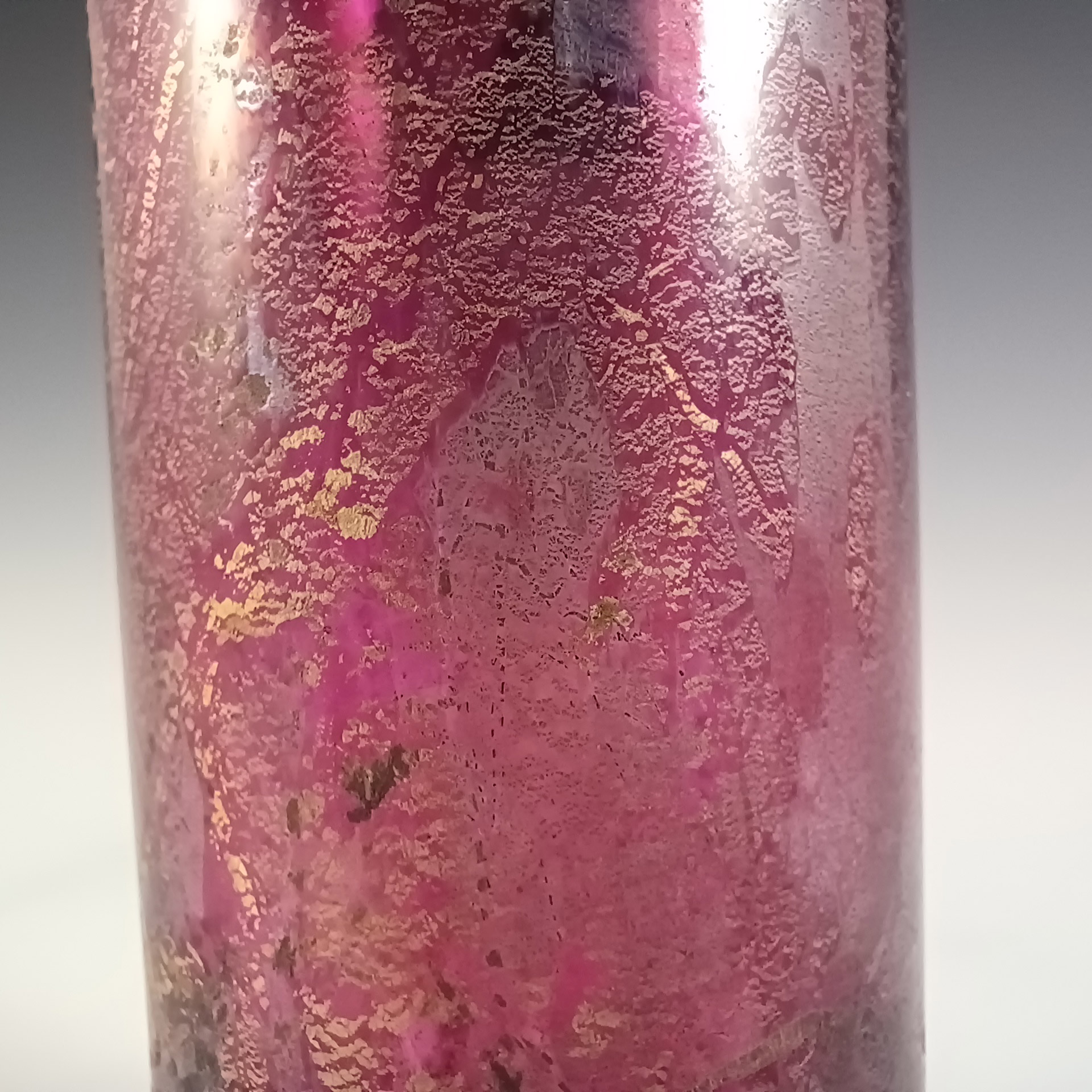 (image for) LABELLED Isle of Wight Studio / Harris 'Azurene Pink' Glass Vase - Click Image to Close