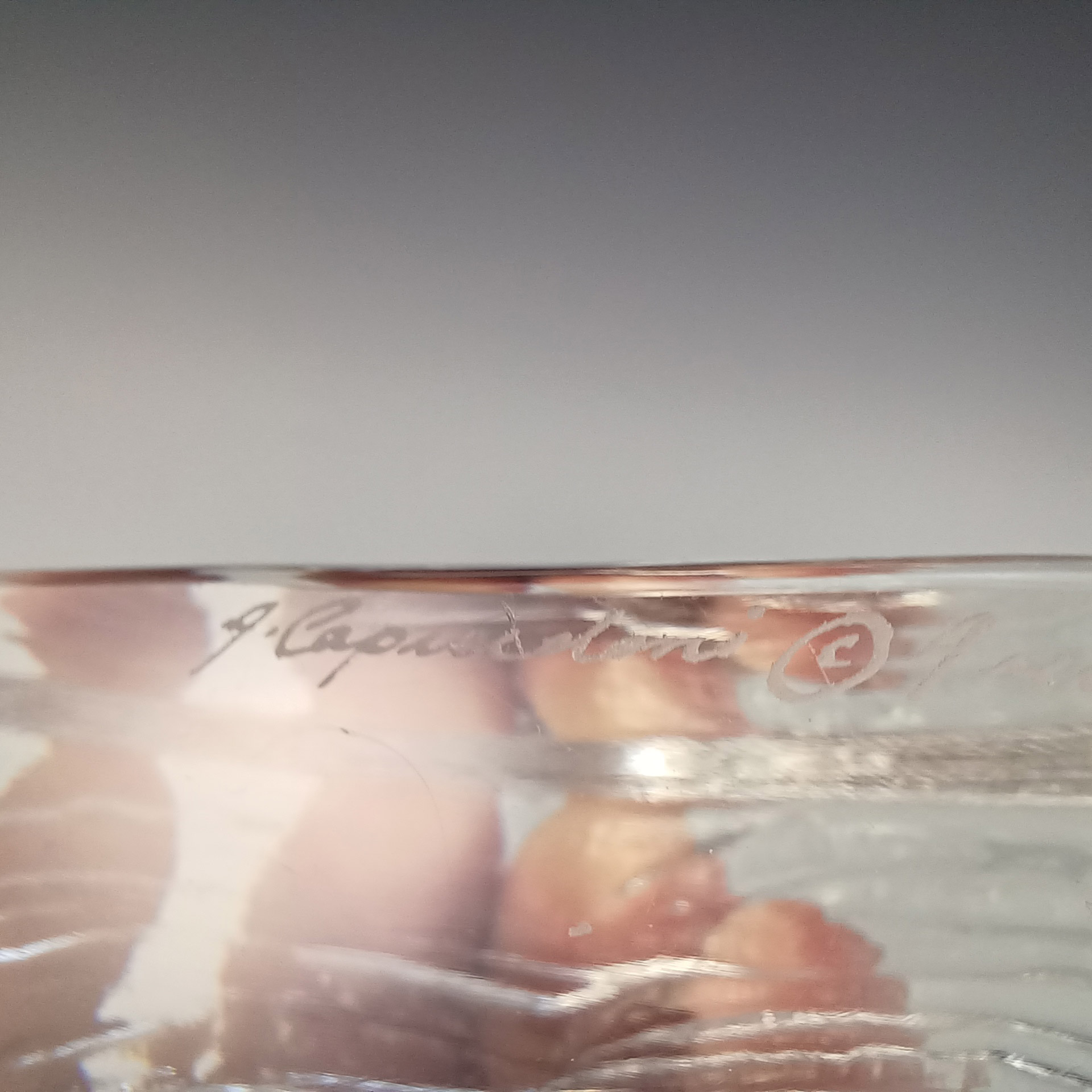 (image for) SIGNED Vintage Clear Glass Otters Paperweight Sculpture - Click Image to Close