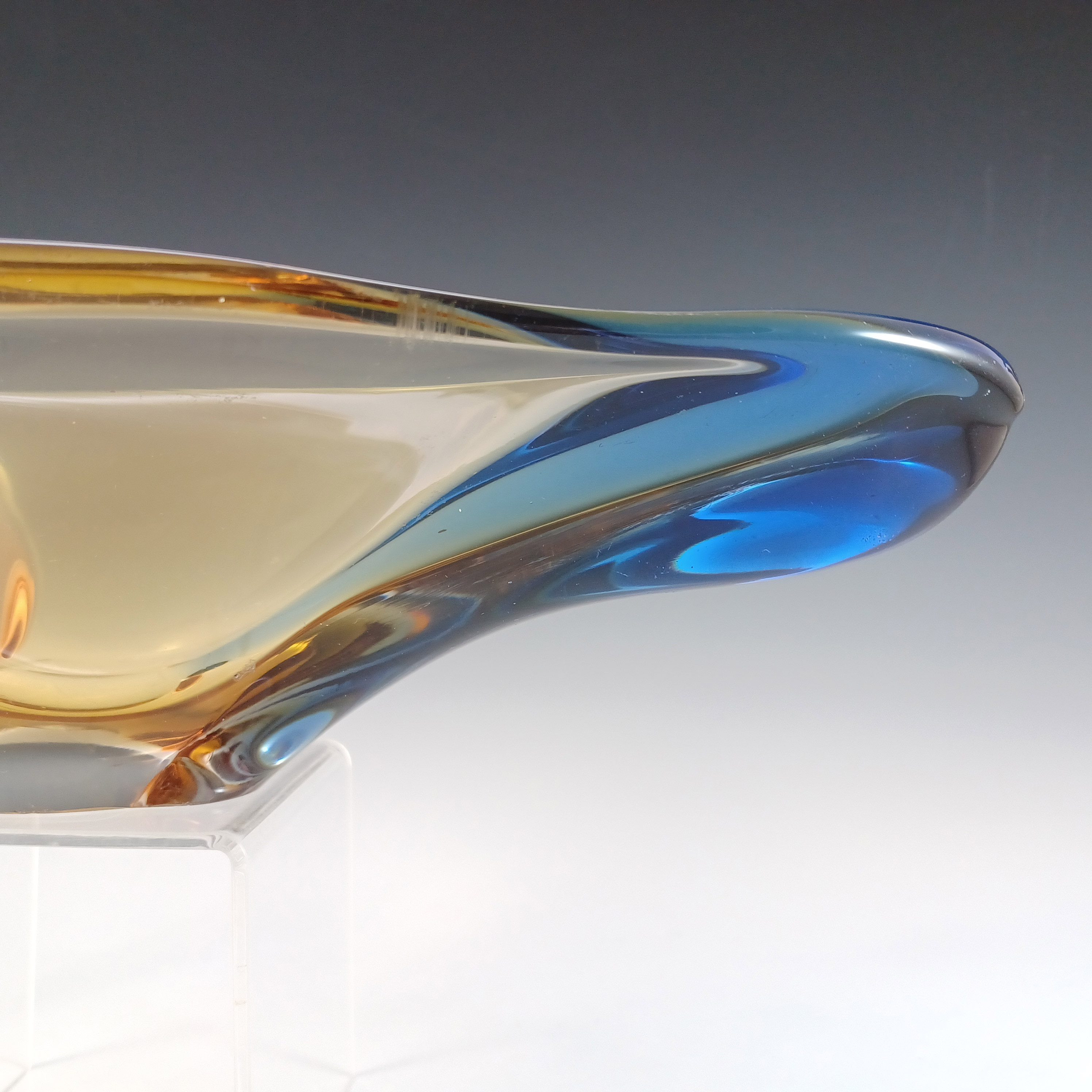 Mstisov Large Czech Glass Romana Bowl by Hana Machovská - Click Image to Close