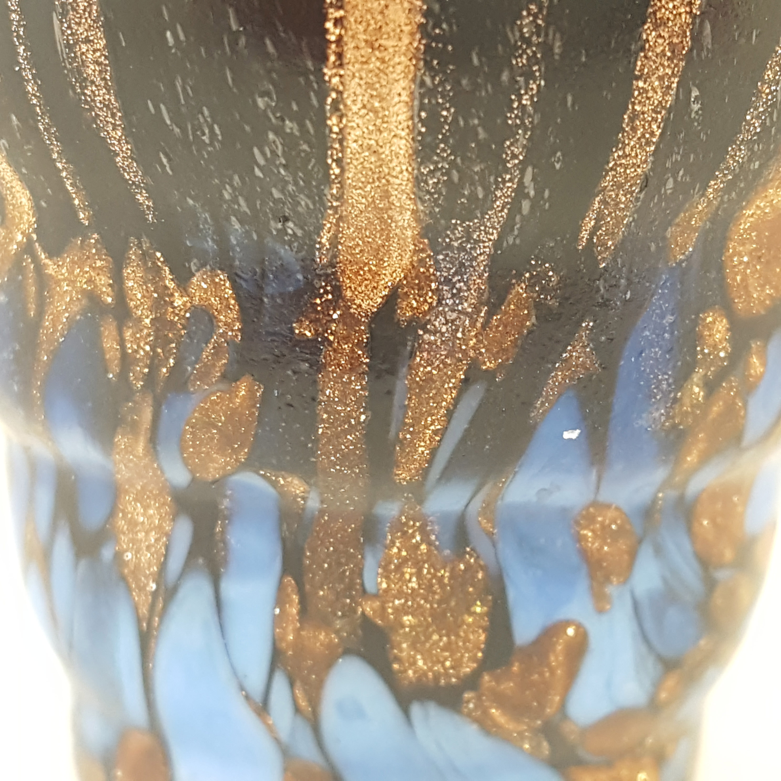 (image for) V Nason Murano Black & Blue Aventurine Vintage Shot Glass - Click Image to Close