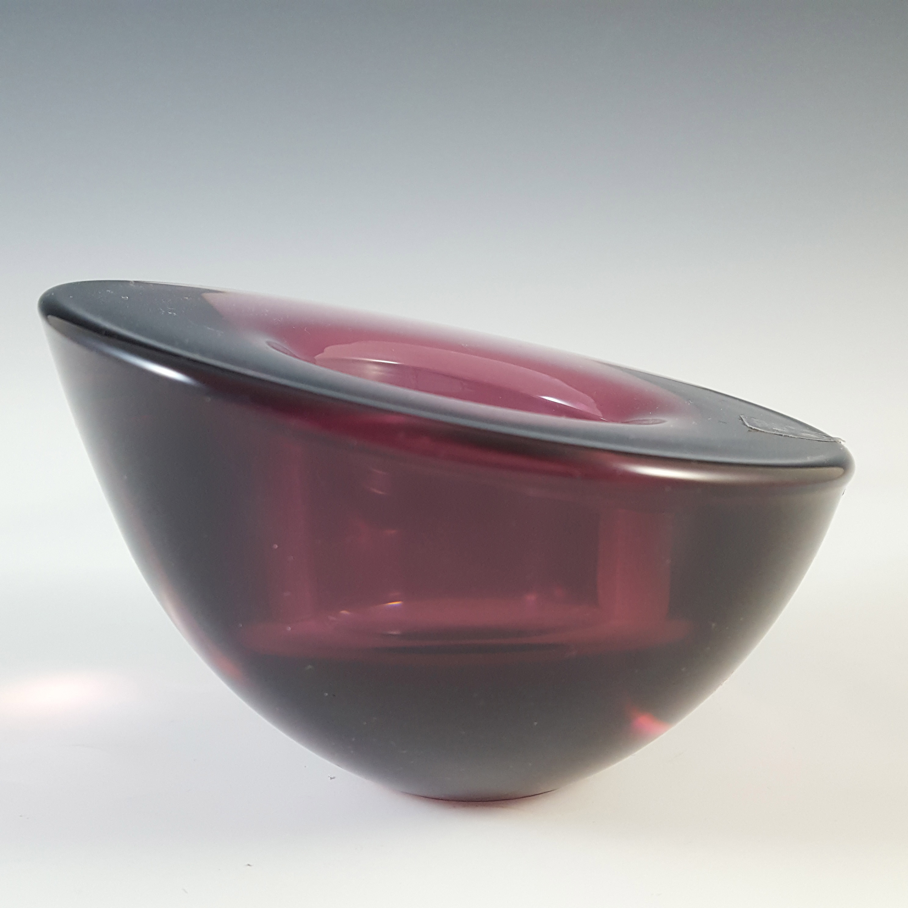 (image for) Orrefors Purple Glass "Delight" Candle Votive by Lena Bergstrom - Click Image to Close