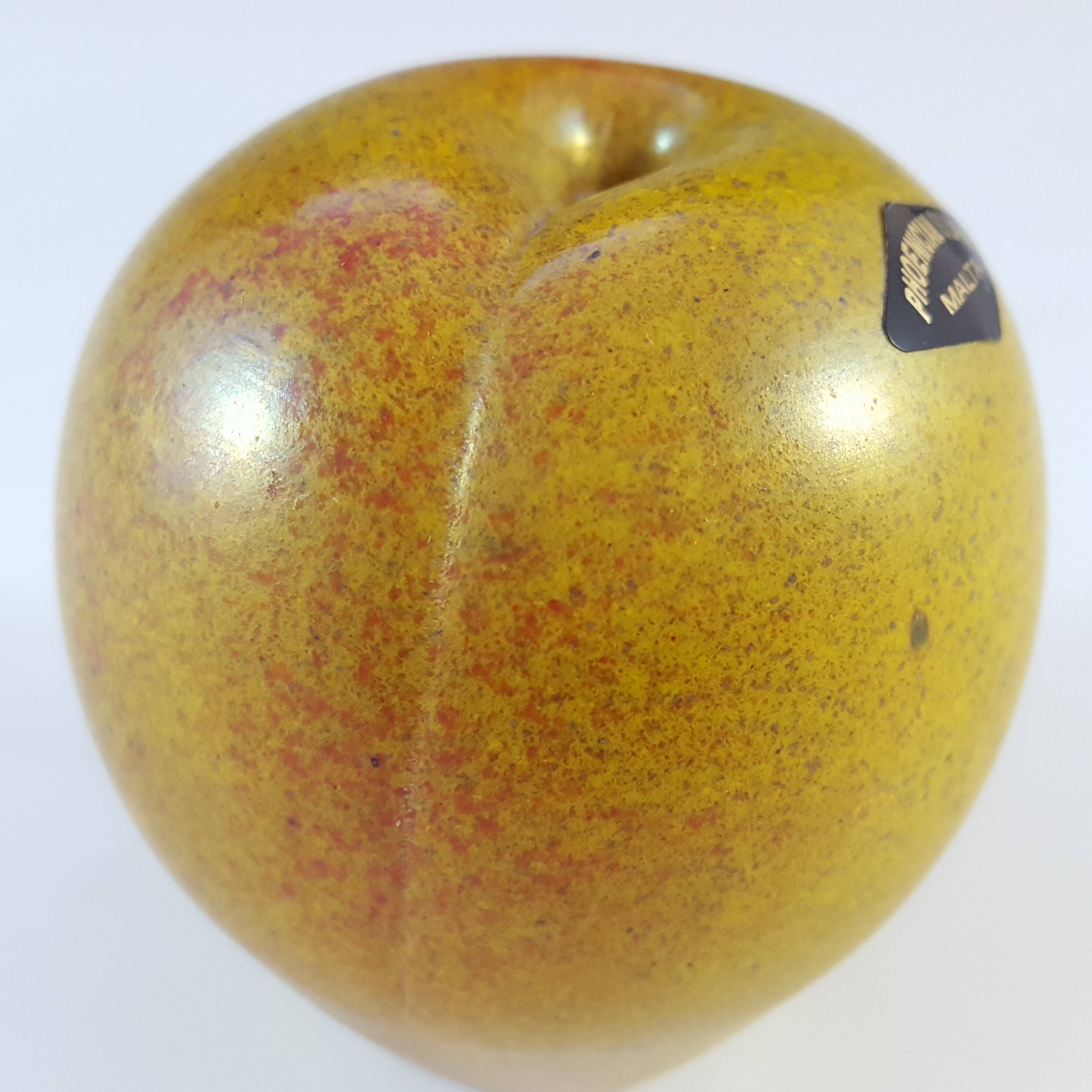 (image for) SIGNED & LABELLED Phoenician Apple Paperweight Sculpture - Click Image to Close