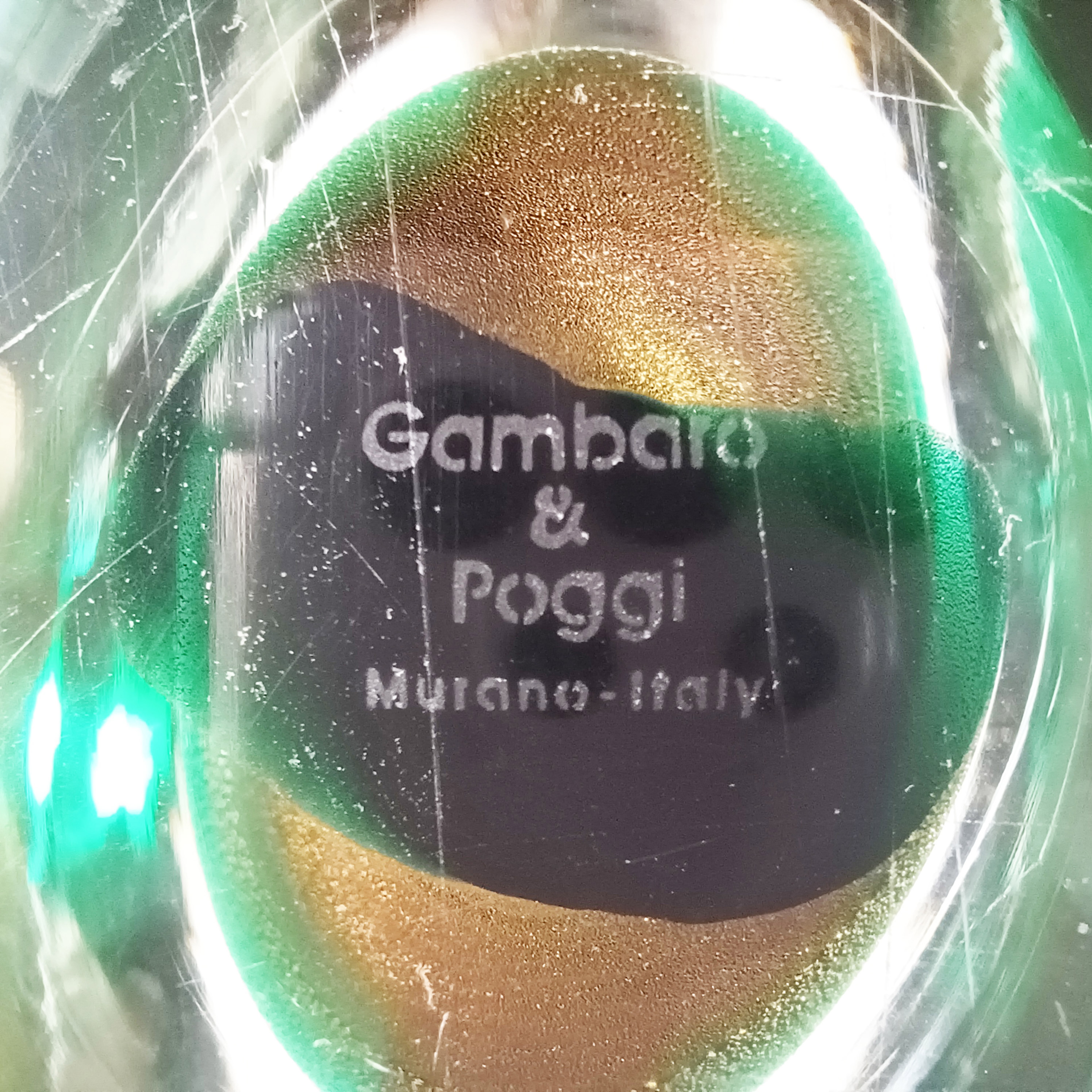MARKED Gambaro & Poggi Murano Gold Leaf Glass Fish Sculpture - Click Image to Close