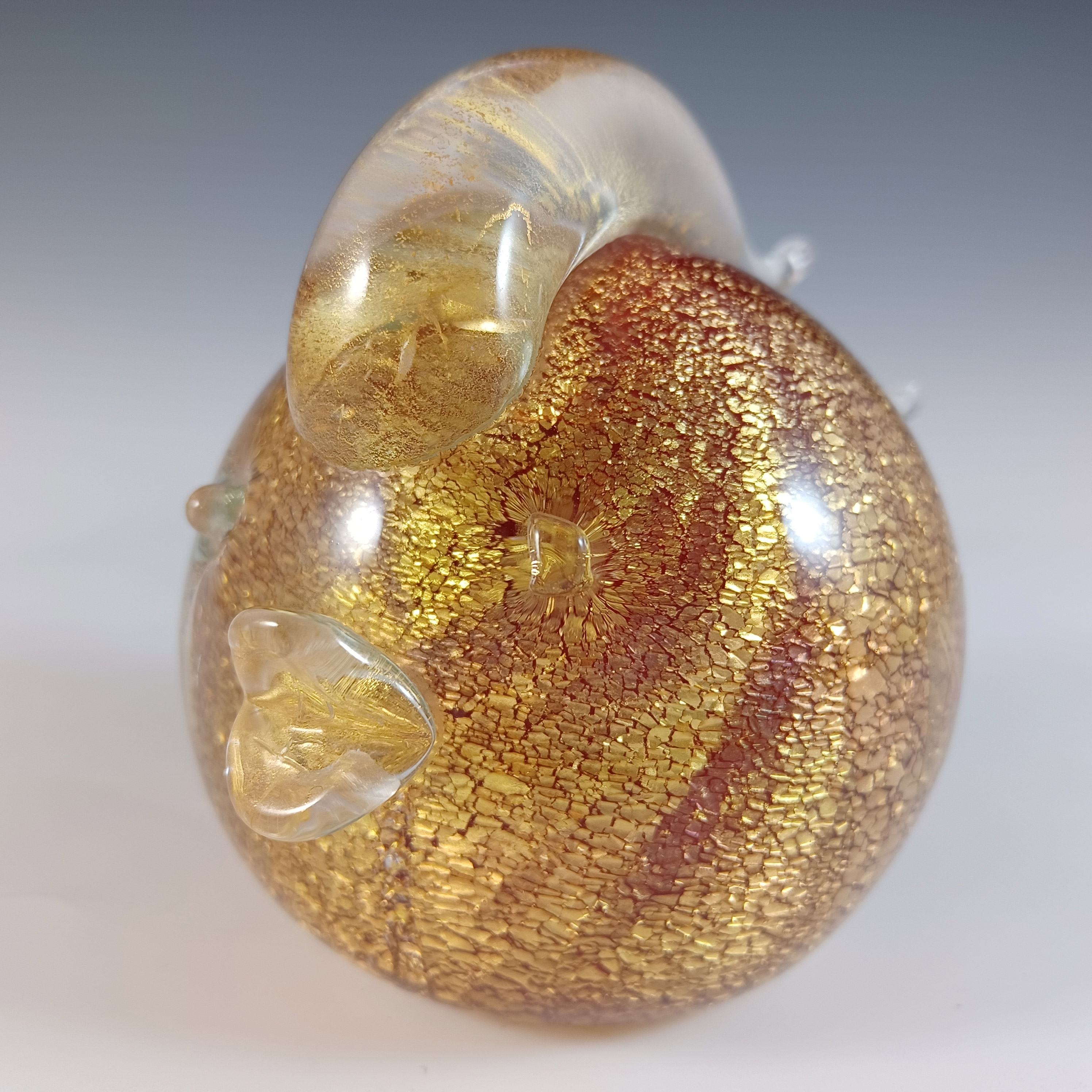 LABELLED Gambaro & Poggi Murano Gold Leaf Glass Fish Sculpture - Click Image to Close