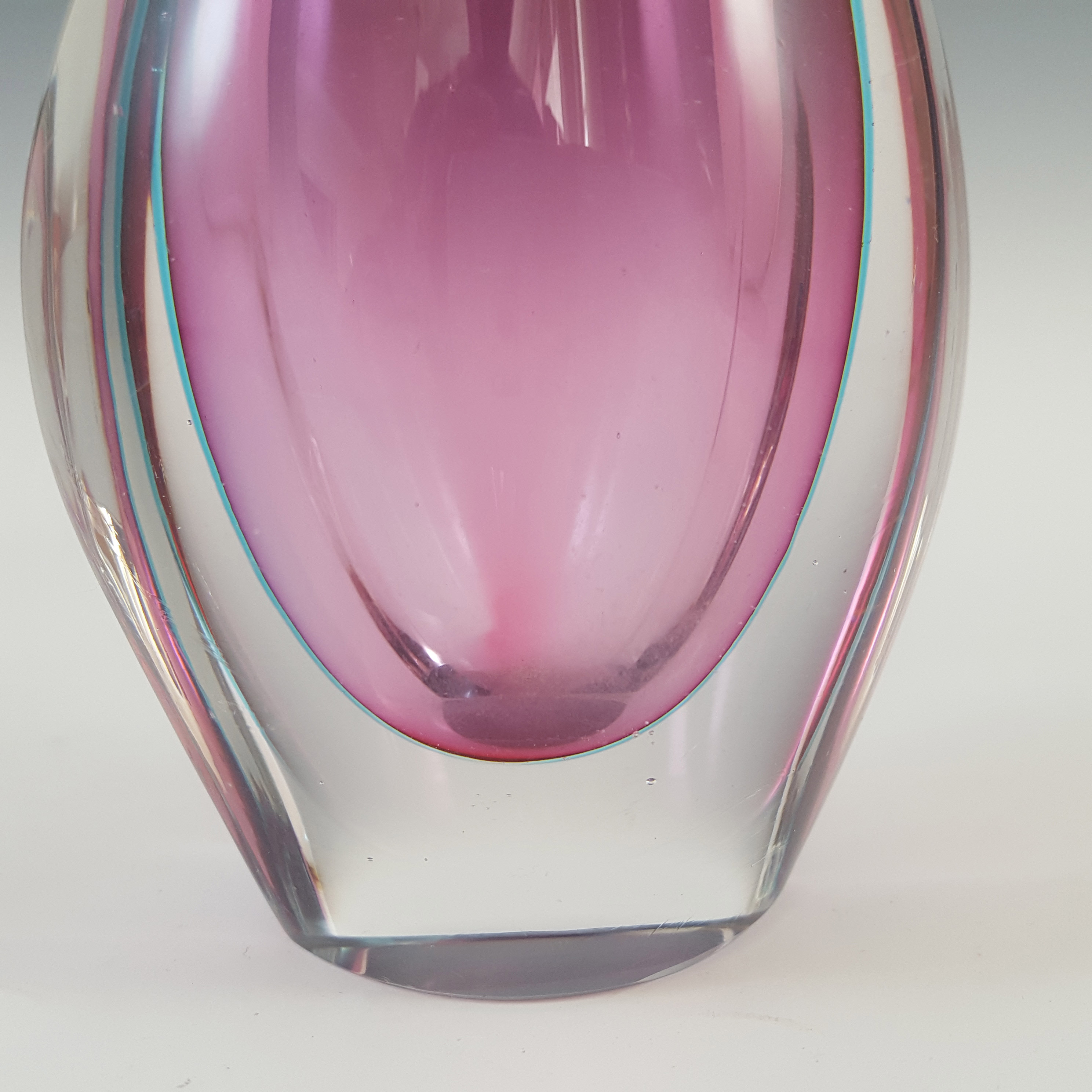 (image for) Murano Vintage 1950's Purple & Blue Sommerso Glass Vase - Click Image to Close