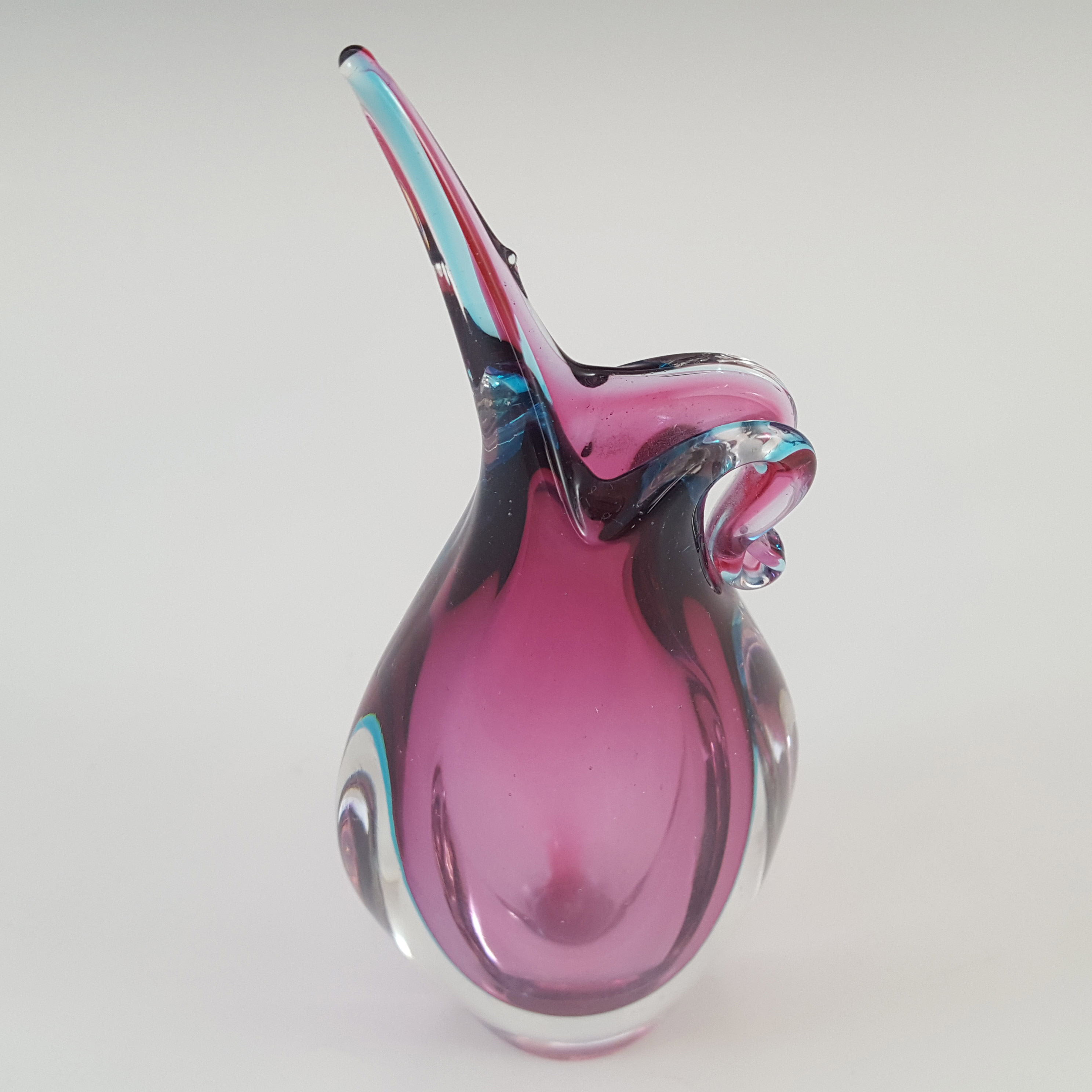 (image for) Murano Vintage 1950's Purple & Blue Sommerso Glass Vase - Click Image to Close