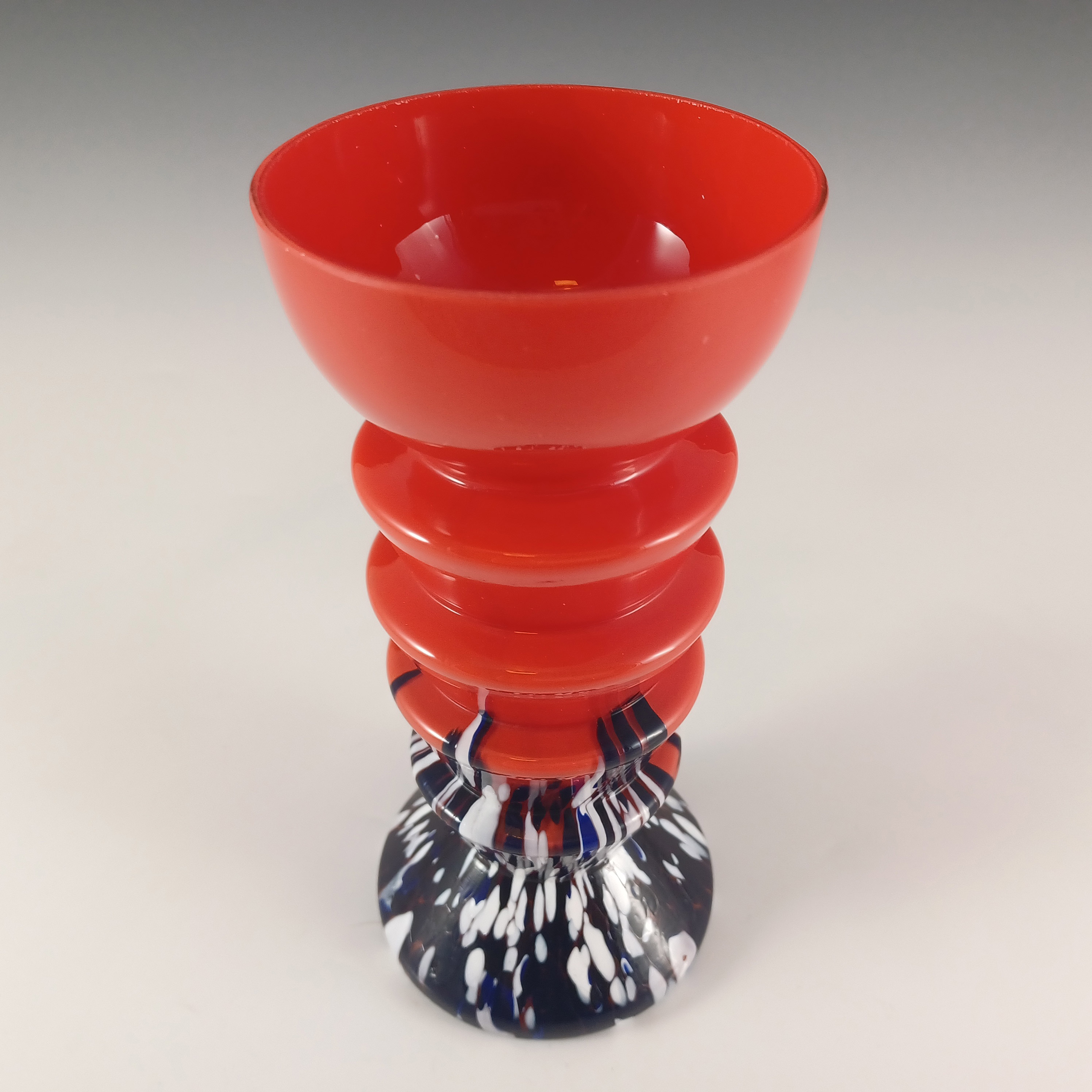 (image for) Ernst Steinwald / Franz Tomschick Czech Red Spatter Glass Vase - Click Image to Close