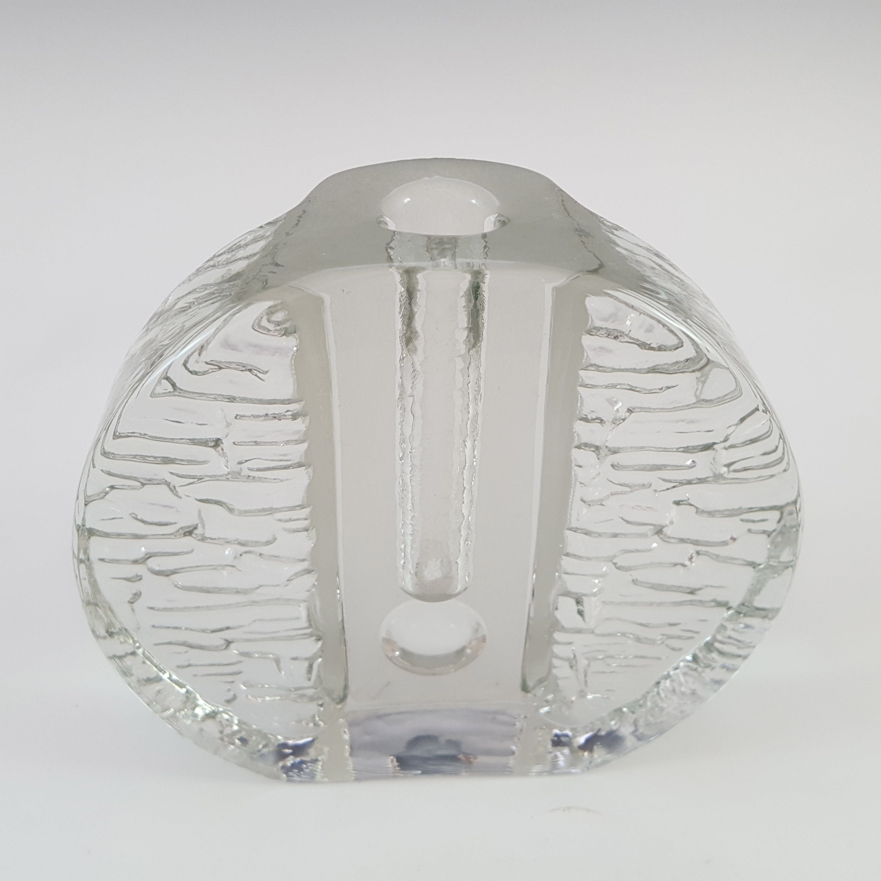 Walther Kristallglas German Solifleur "Wheel" Glass Stem Vase - Click Image to Close