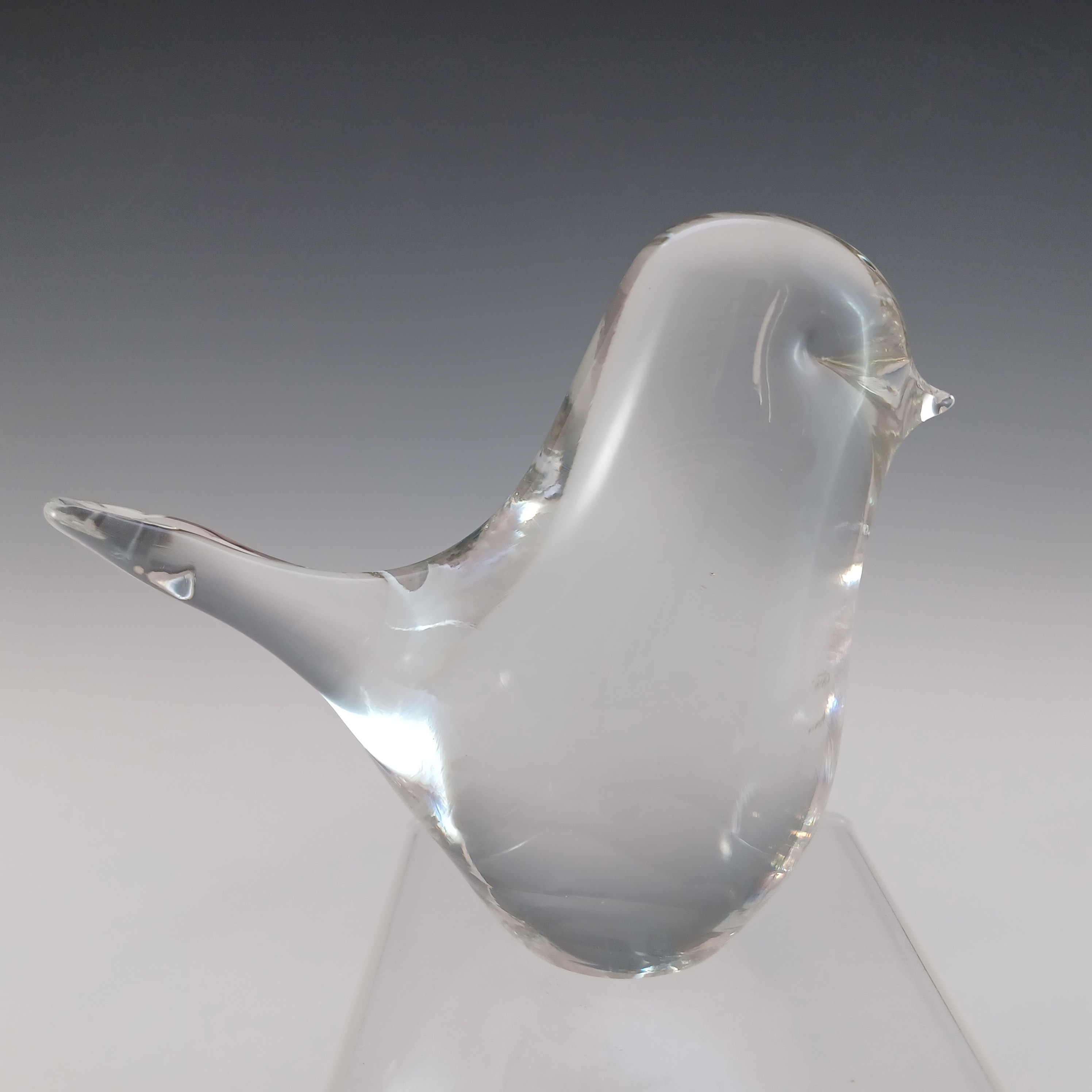 (image for) MARKED Wedgwood Clear Glass Bird Paperweight RSW70 - Click Image to Close