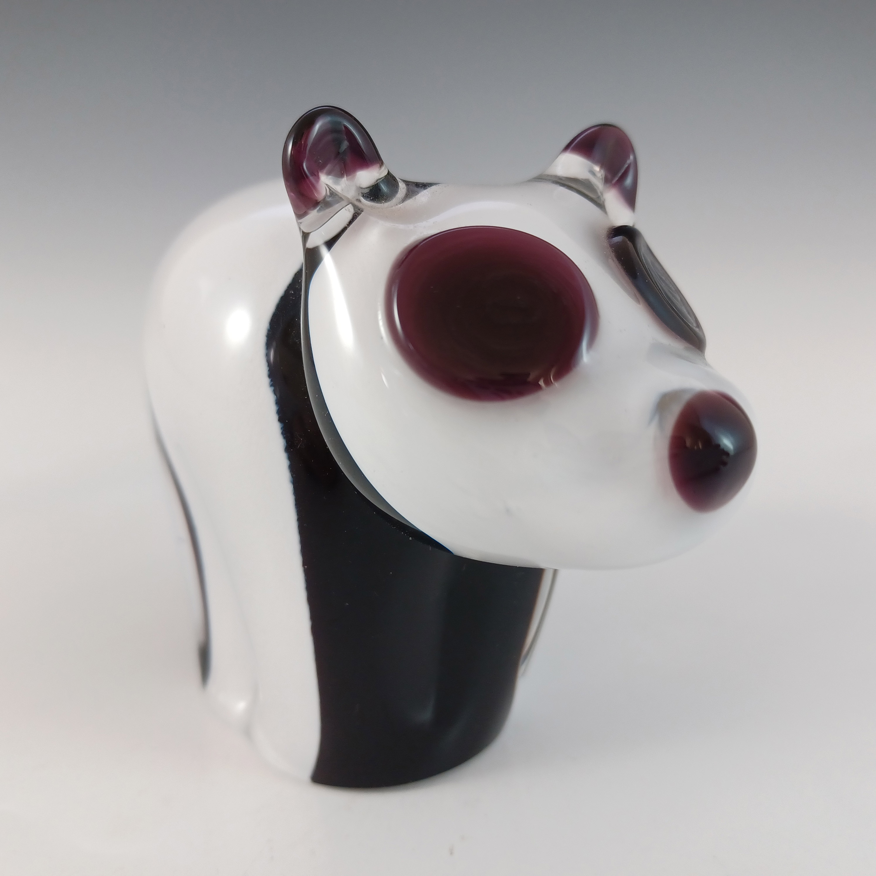 (image for) Wedgwood Glass Panda Bear Paperweight SG421 - Marked - Click Image to Close