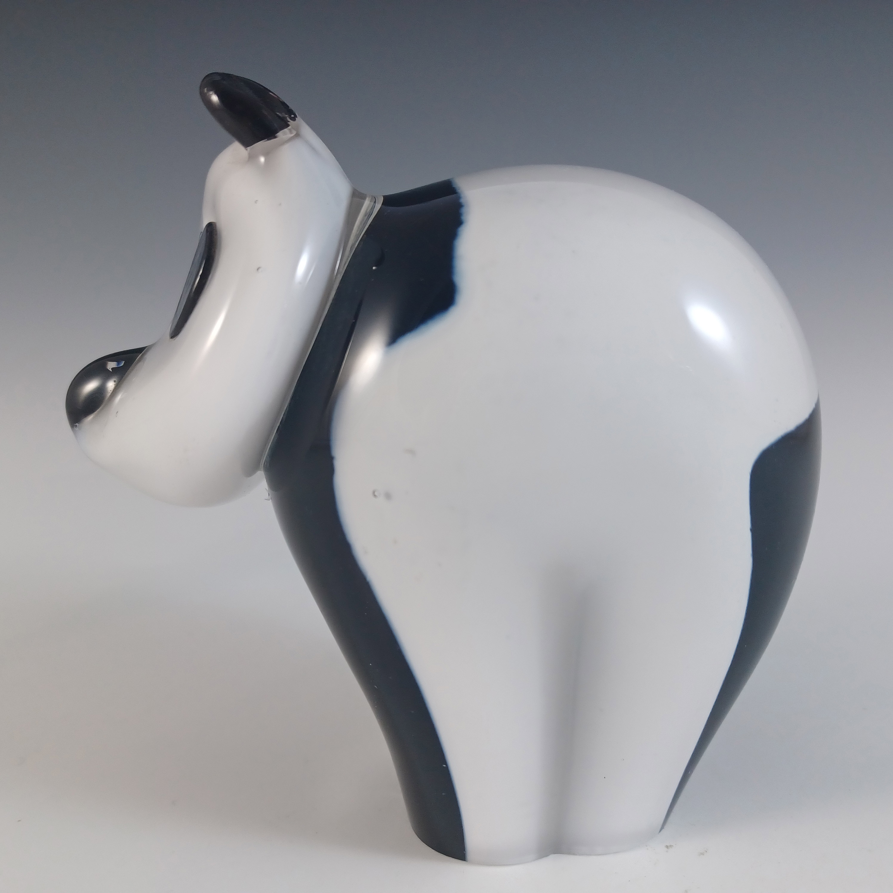 LABELLED Wedgwood Glass Panda Bear Paperweight SG421 - Click Image to Close