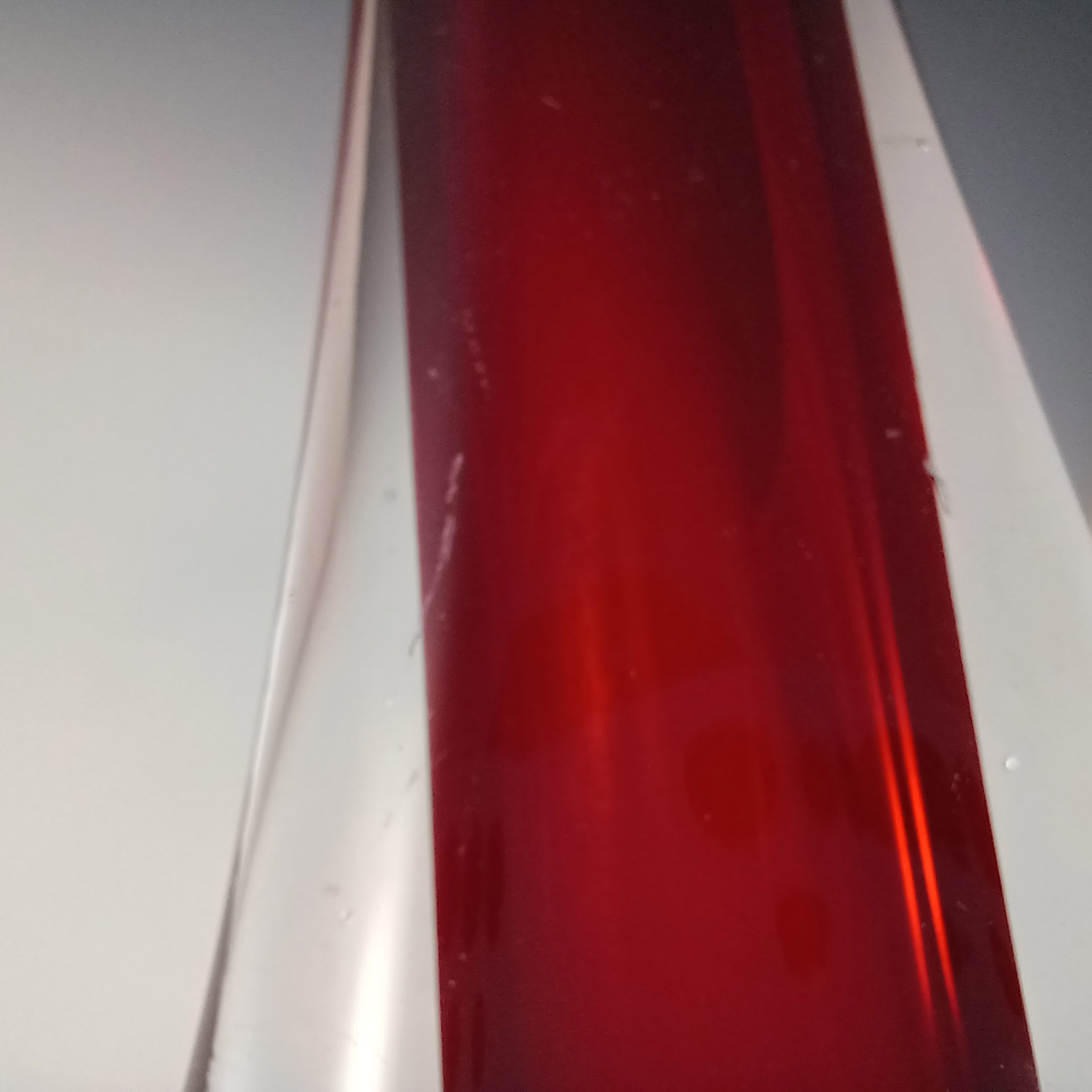 Whitefriars #9571 Ruby Red Glass Teardrop Vase - Click Image to Close