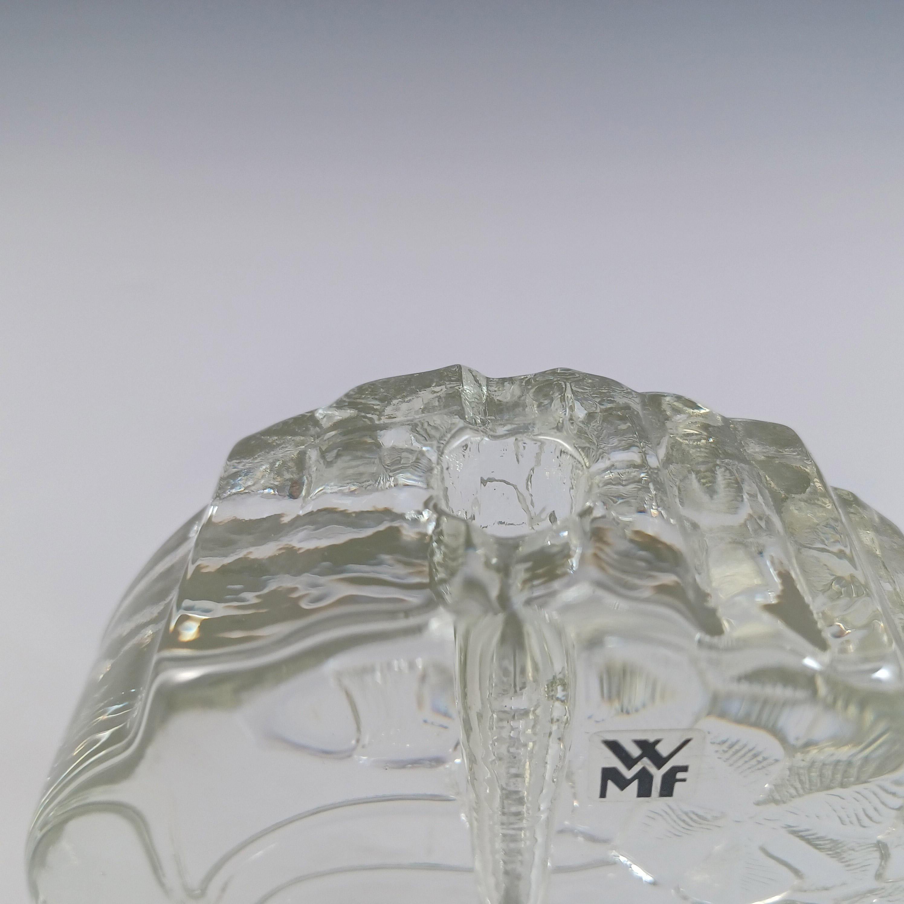 (image for) LABELLED WMF German Vintage Solifleur Textured Glass Stem Vase - Click Image to Close