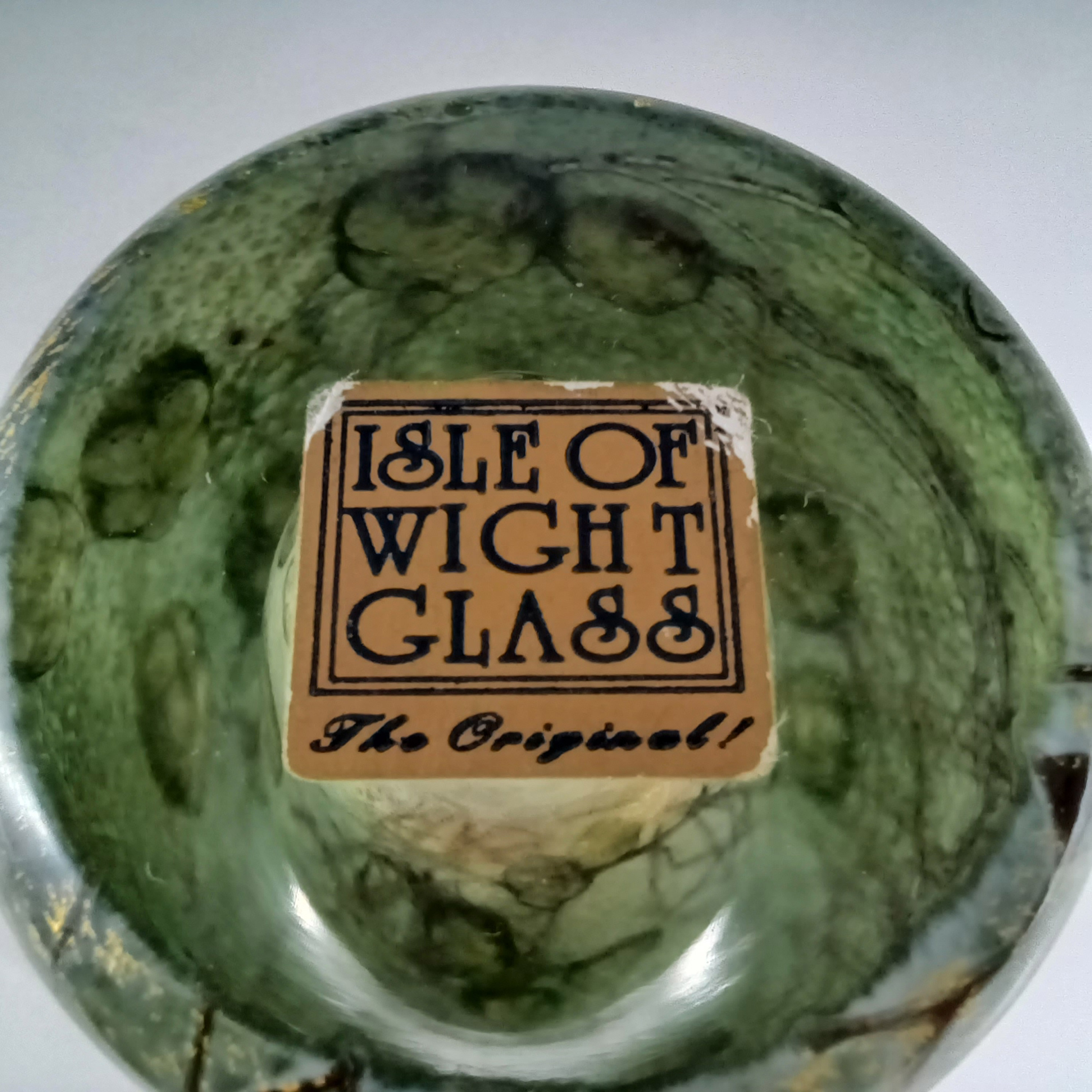 (image for) Isle of Wight Studio/Harris 'Garden' Green Glass Vase - Click Image to Close