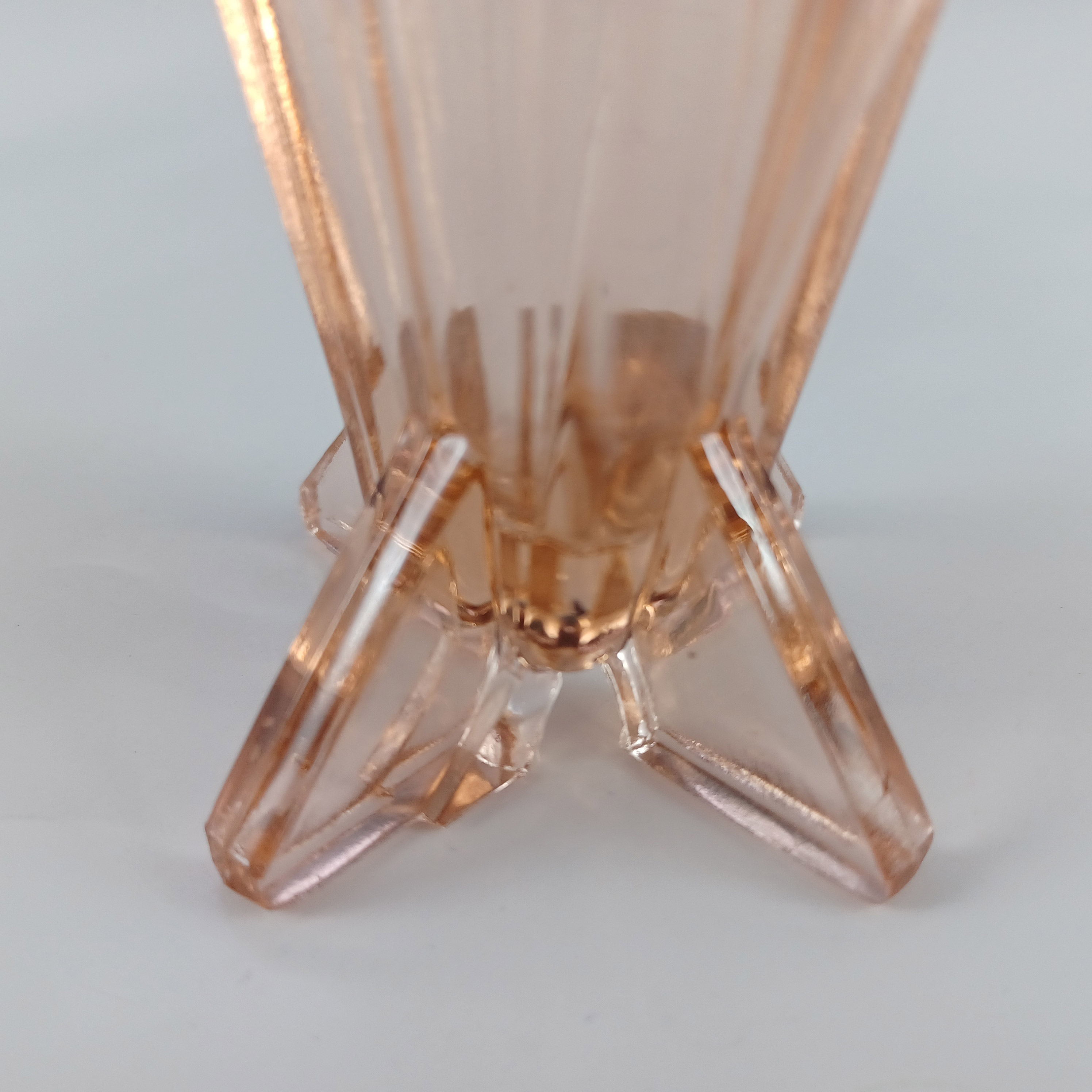 (image for) Stölzle #19249 Czech Art Deco Vintage Pink Glass Vase - Click Image to Close