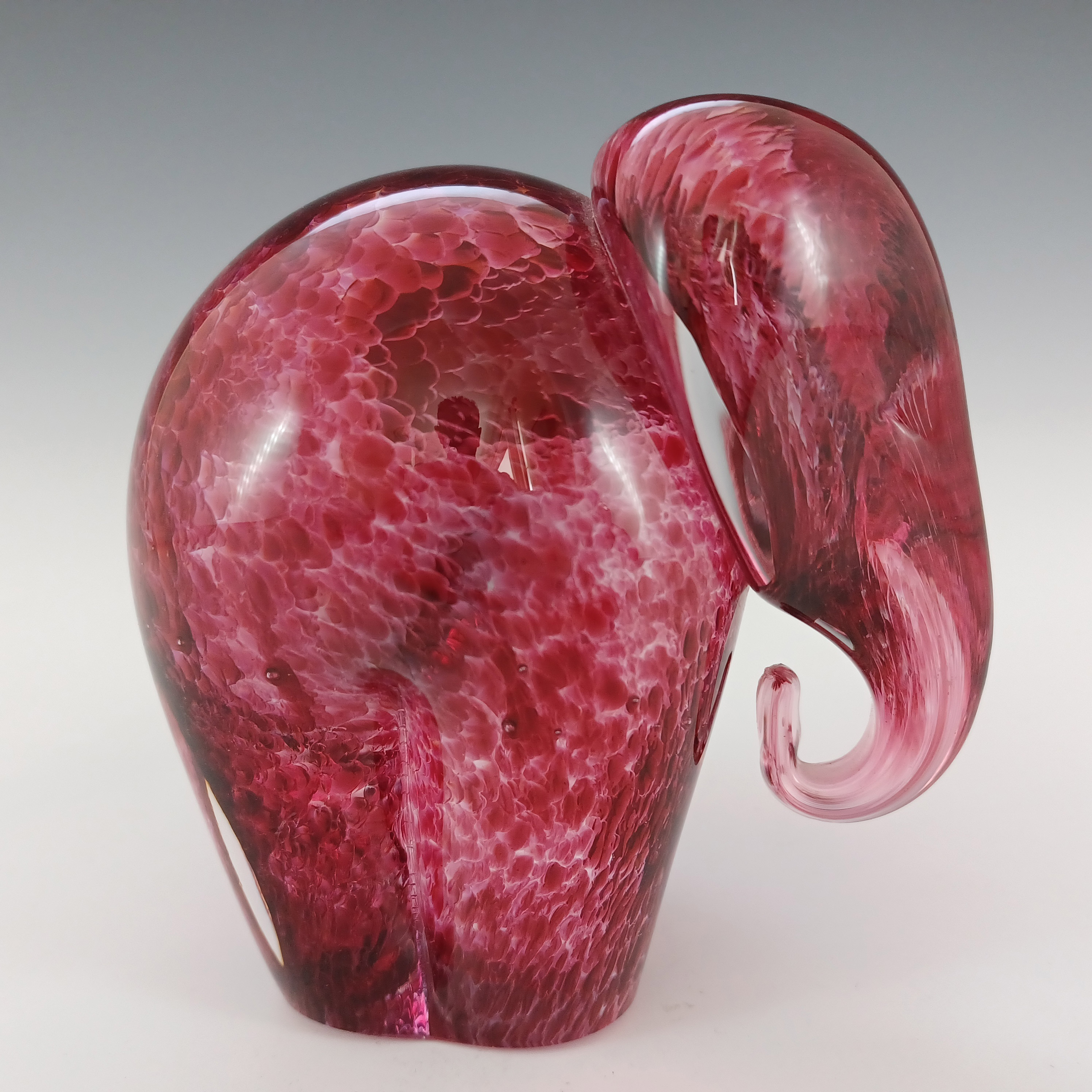 (image for) MARKED Wedgwood Speckled Pink Glass Elephant RSW409 - Click Image to Close
