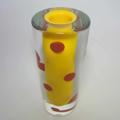 Beránek #2003/07/24 Labelled Yellow & Red Vase by Ondrej Kroupa - Click Image to Close