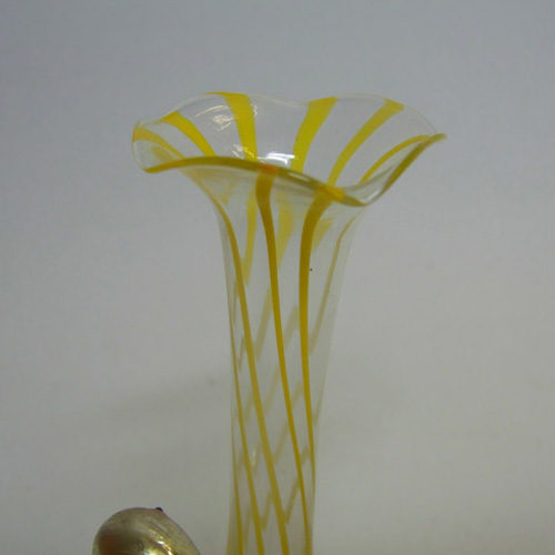 (image for) Vintage Yellow Lampworked Glass Duck Vase - Click Image to Close