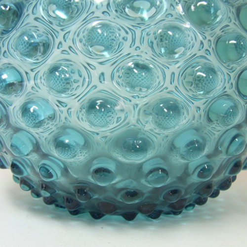 Borske Sklo 1950's Blue Glass Spherical 'Bobble' Vase - Click Image to Close