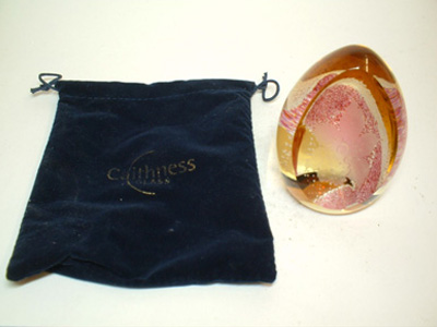 (image for) Caithness Pink & Amber Glass Paperweight/Paper Weight - Click Image to Close