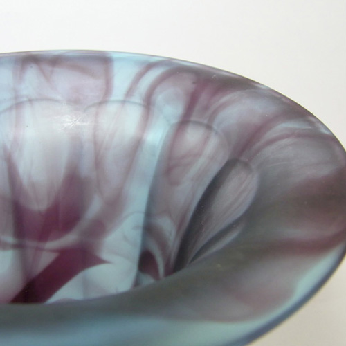 Davidson #293 Art Deco Purple/Blue Cloud Glass Vase - Click Image to Close