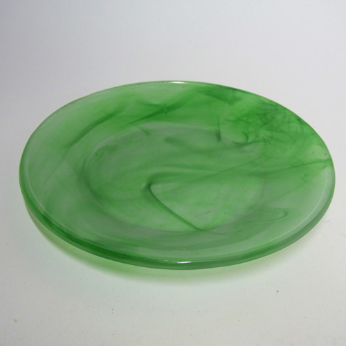 (image for) Davidson #282 Art Deco 1930's Green Cloud Glass Plate - Click Image to Close