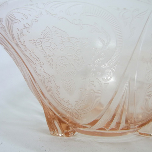 (image for) Large Hazel Atlas Royal Lace Pink Depression Glass Bowl - Click Image to Close