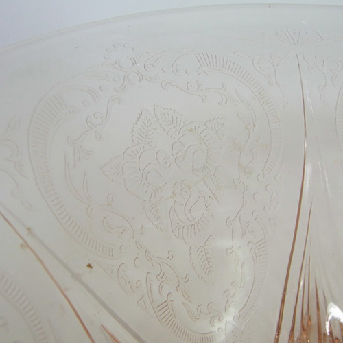 (image for) Large Hazel Atlas Royal Lace Pink Depression Glass Bowl - Click Image to Close