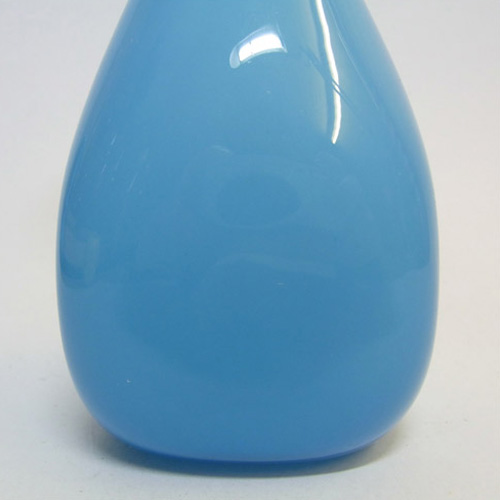 Ekenas Glasbruk Swedish Blue Cased Glass 6.5" Vase - Labelled - Click Image to Close