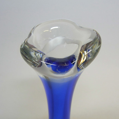 Flygsfors Coquille Glass Vase by Paul Kedelv Signed '56 - Click Image to Close
