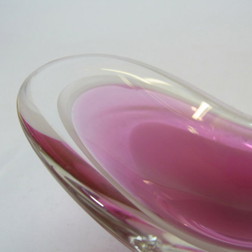 Flygsfors Coquille Glass Bowl by Paul Kedelv Signed '61 - Click Image to Close