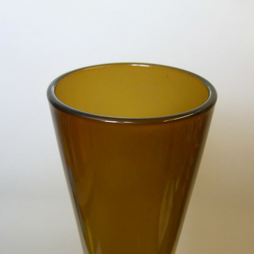 (image for) Large Scandinavian/Swedish 1950's/60's Amber Glass Bottle Vase - Click Image to Close
