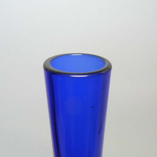 (image for) Scandinavian/Swedish 1950's/60's Blue Glass Bottle Vase - Click Image to Close