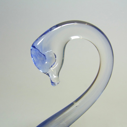 Heron Glass Blue Iridescent Swan Sculpture - Boxed - Click Image to Close